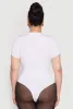 Plus Size Daisy Crew Neck Bodysuit sold by Rainbow
