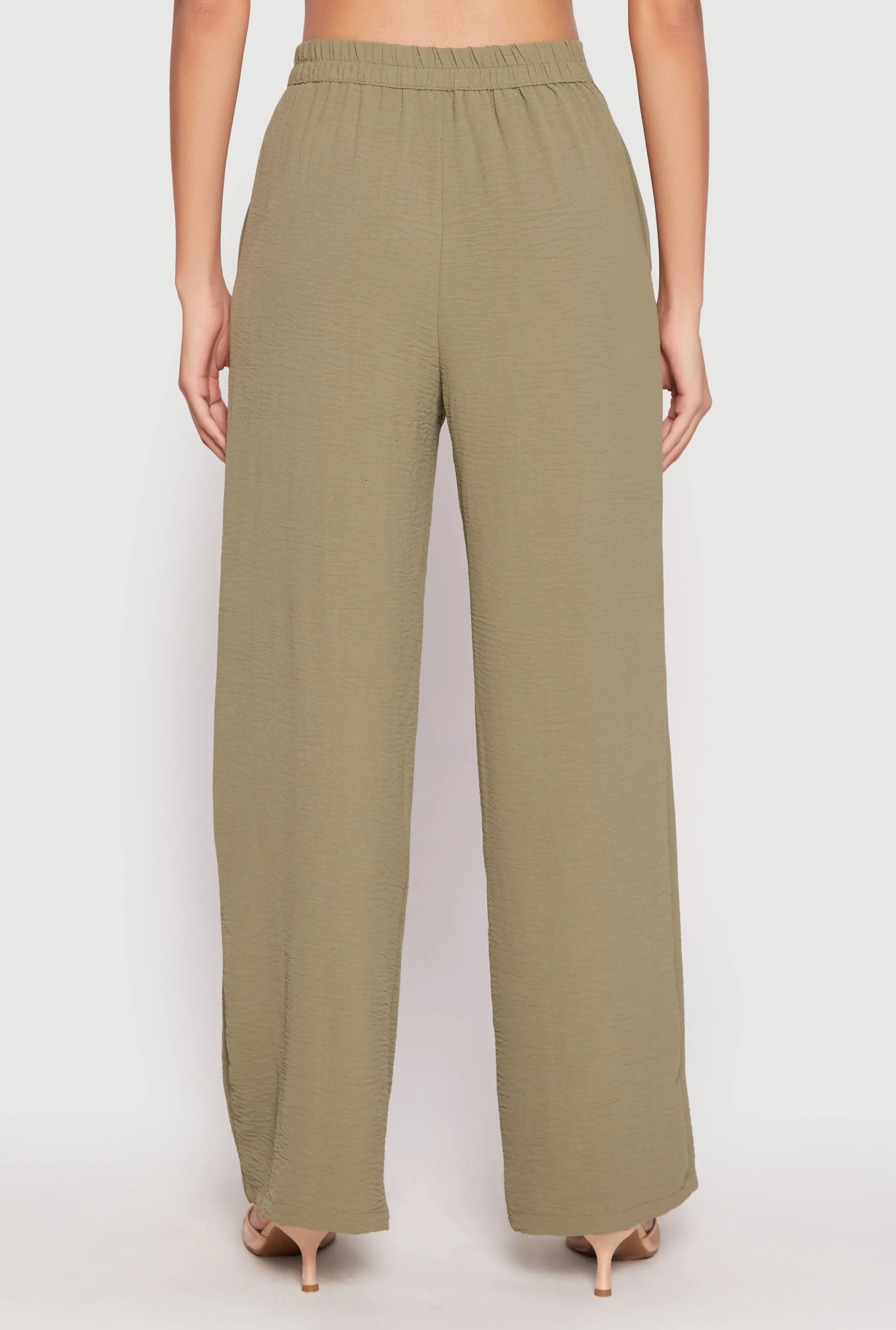 Airy Crepe Knit Wide Leg Dress Pants sold by Rainbow product image thumbnail 5