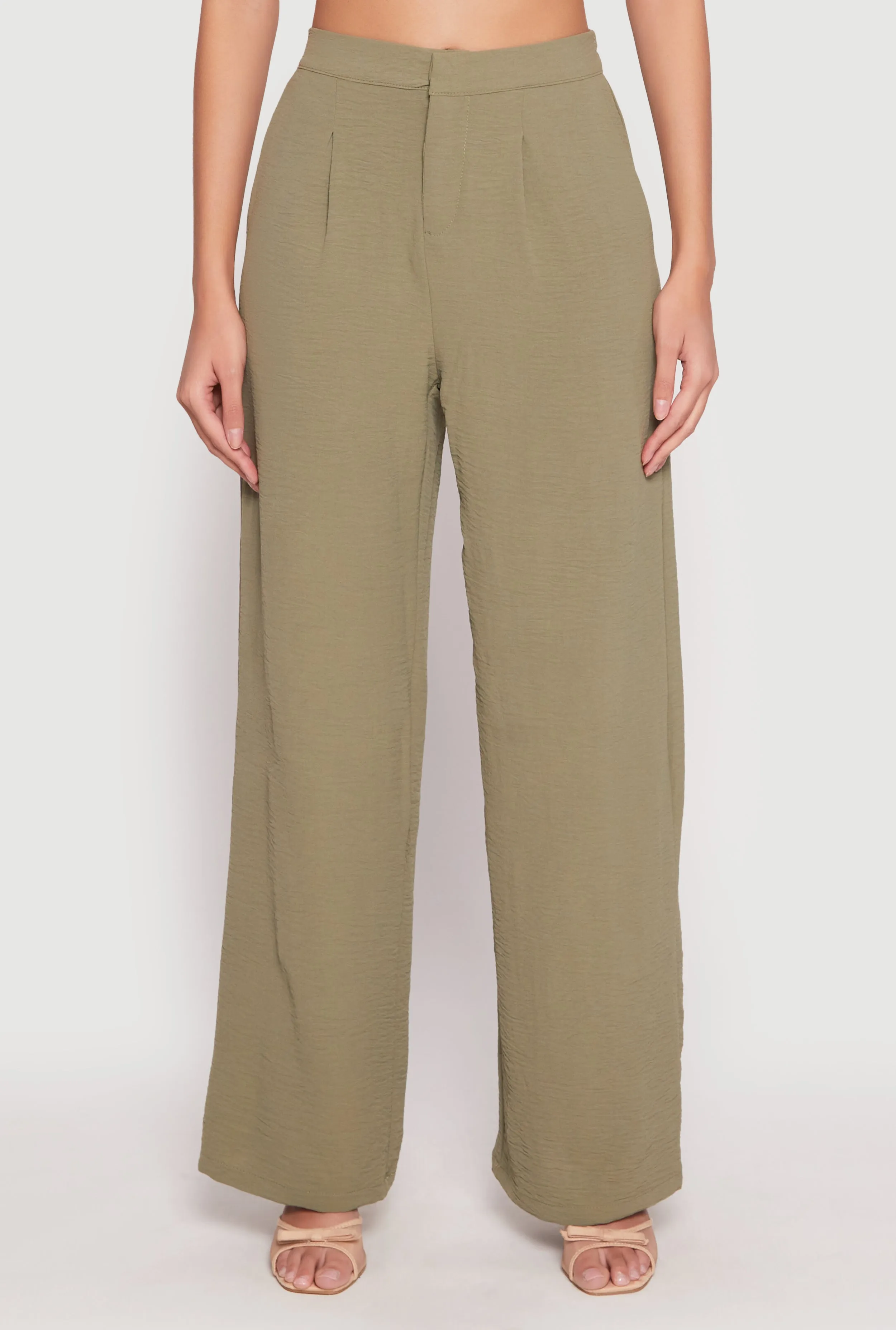 Airy Crepe Knit Wide Leg Dress Pants sold by Rainbow product image thumbnail 3