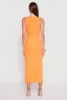 Ribbed Knit Side Slit Tank Dress sold by Rainbow