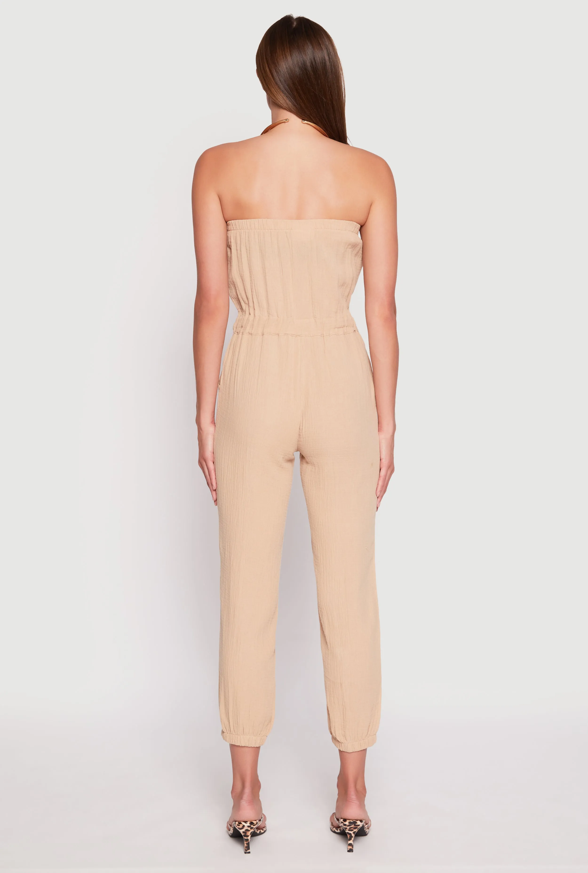 Drawstring Waist Strapless Jumpsuit sold by Rainbow product image thumbnail 3