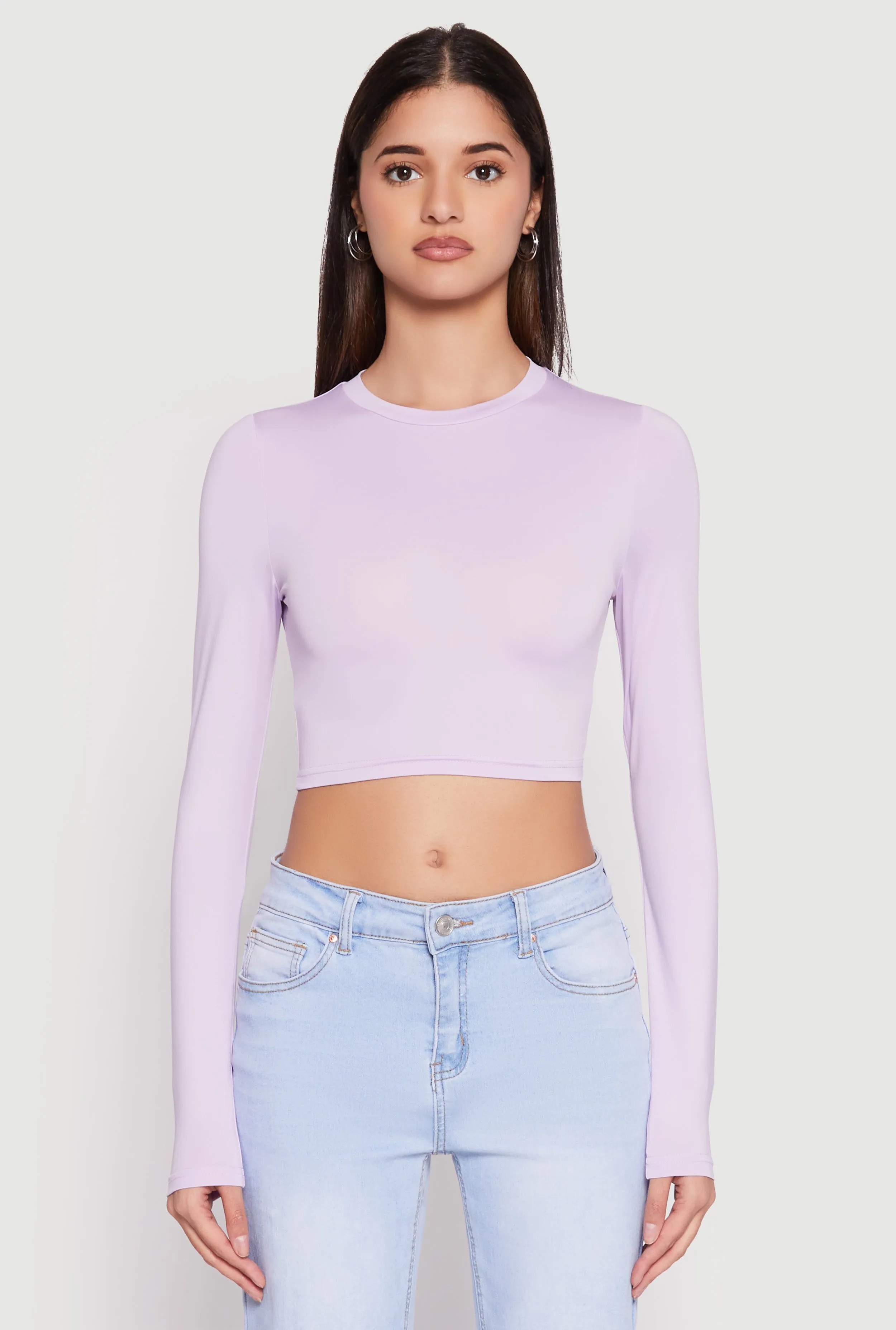 Daisy Long Sleeve High Neck Crop Top sold by Rainbow product image thumbnail 2