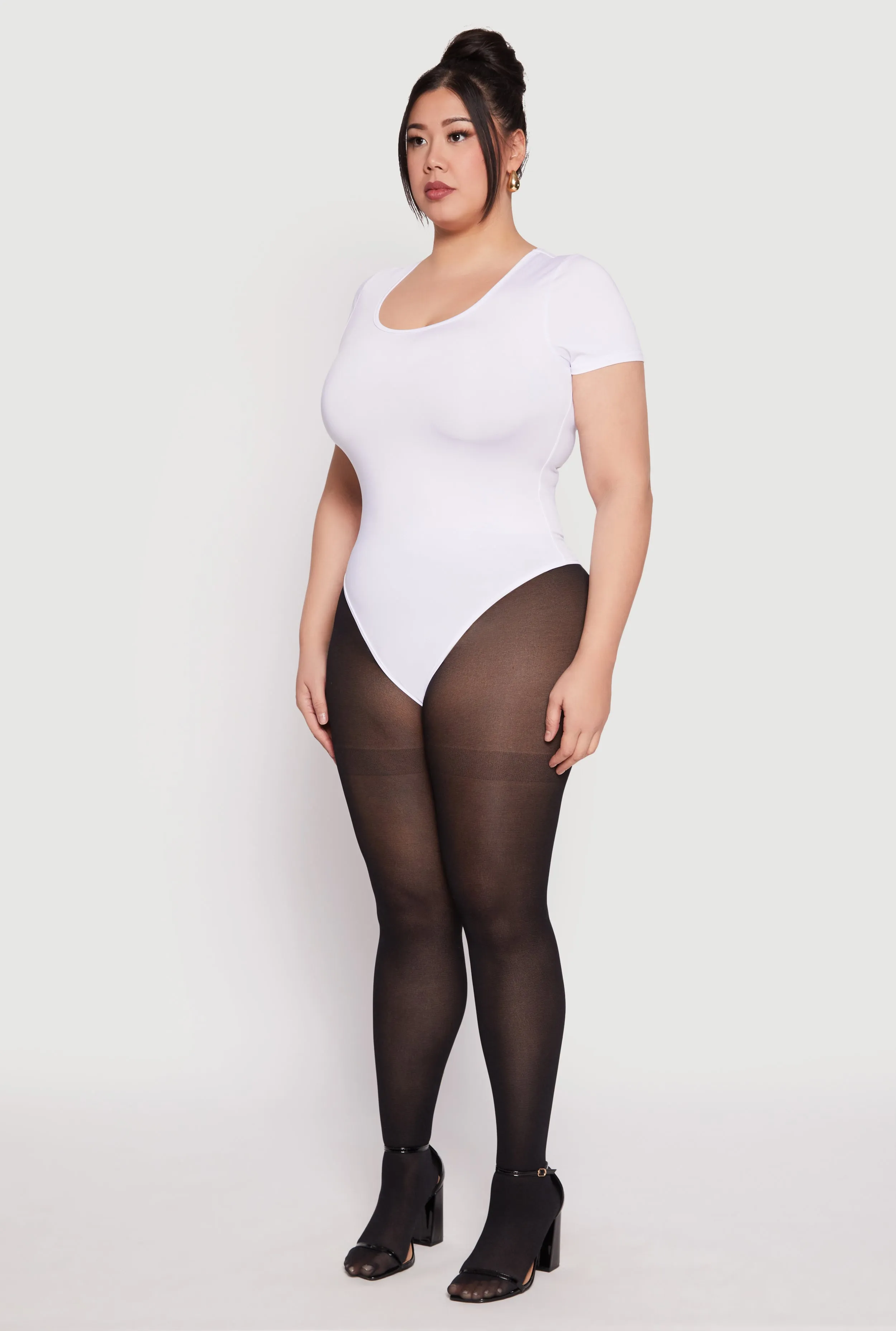 Plus Size Daisy Short Sleeve Bodysuit sold by Rainbow product image thumbnail 3