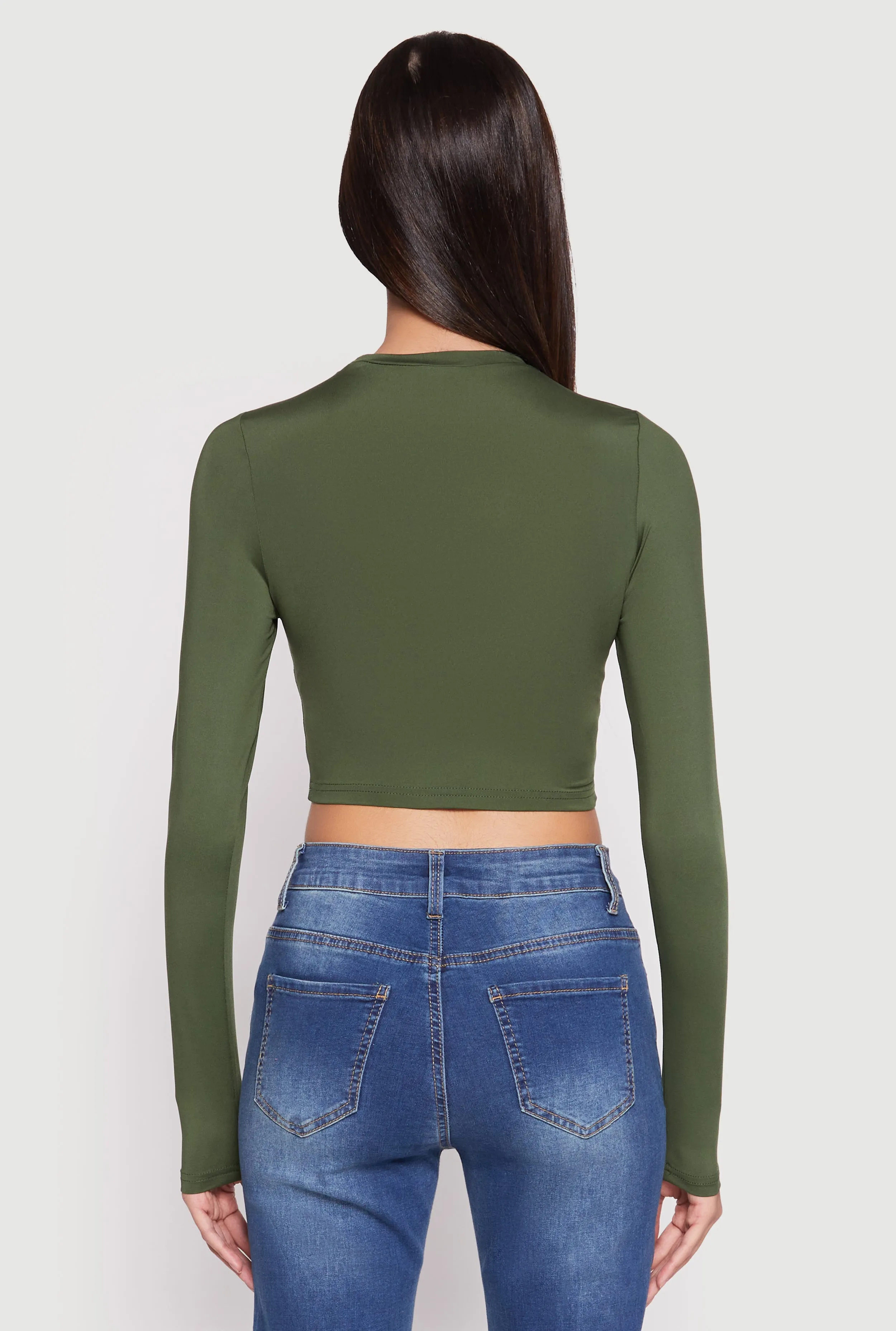 Daisy Long Sleeve High Neck Crop Top sold by Rainbow product image thumbnail 5