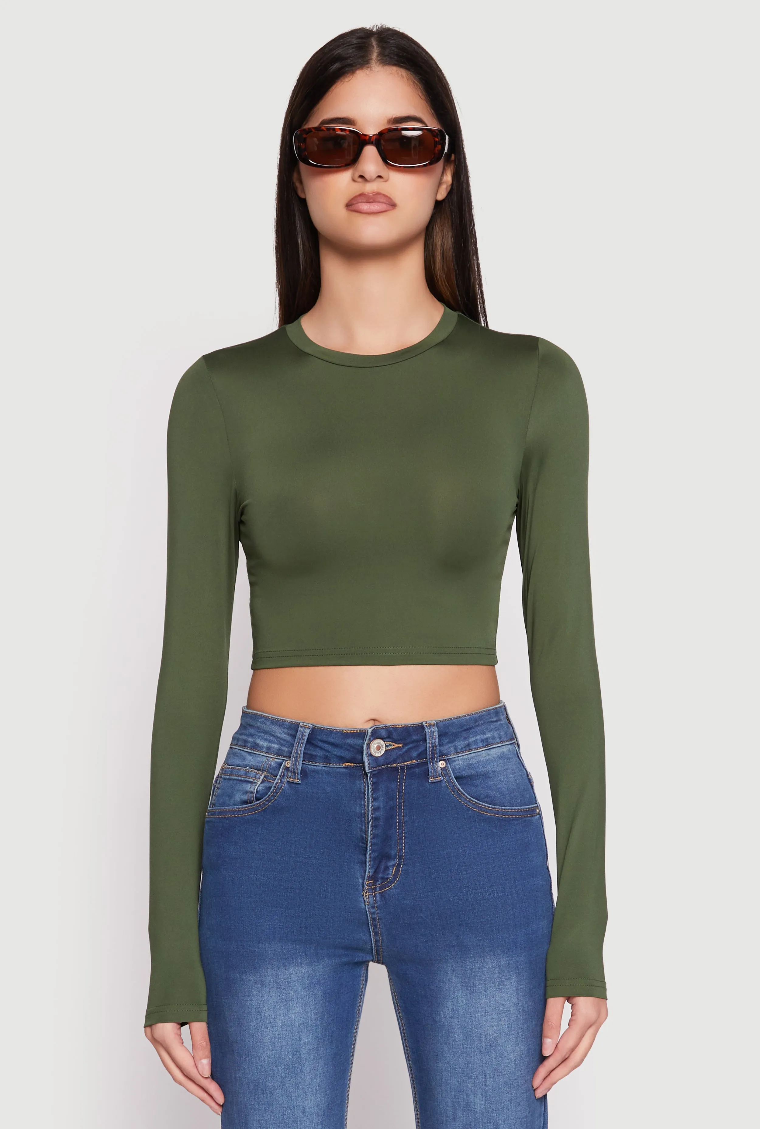 Daisy Long Sleeve High Neck Crop Top sold by Rainbow product image thumbnail 2