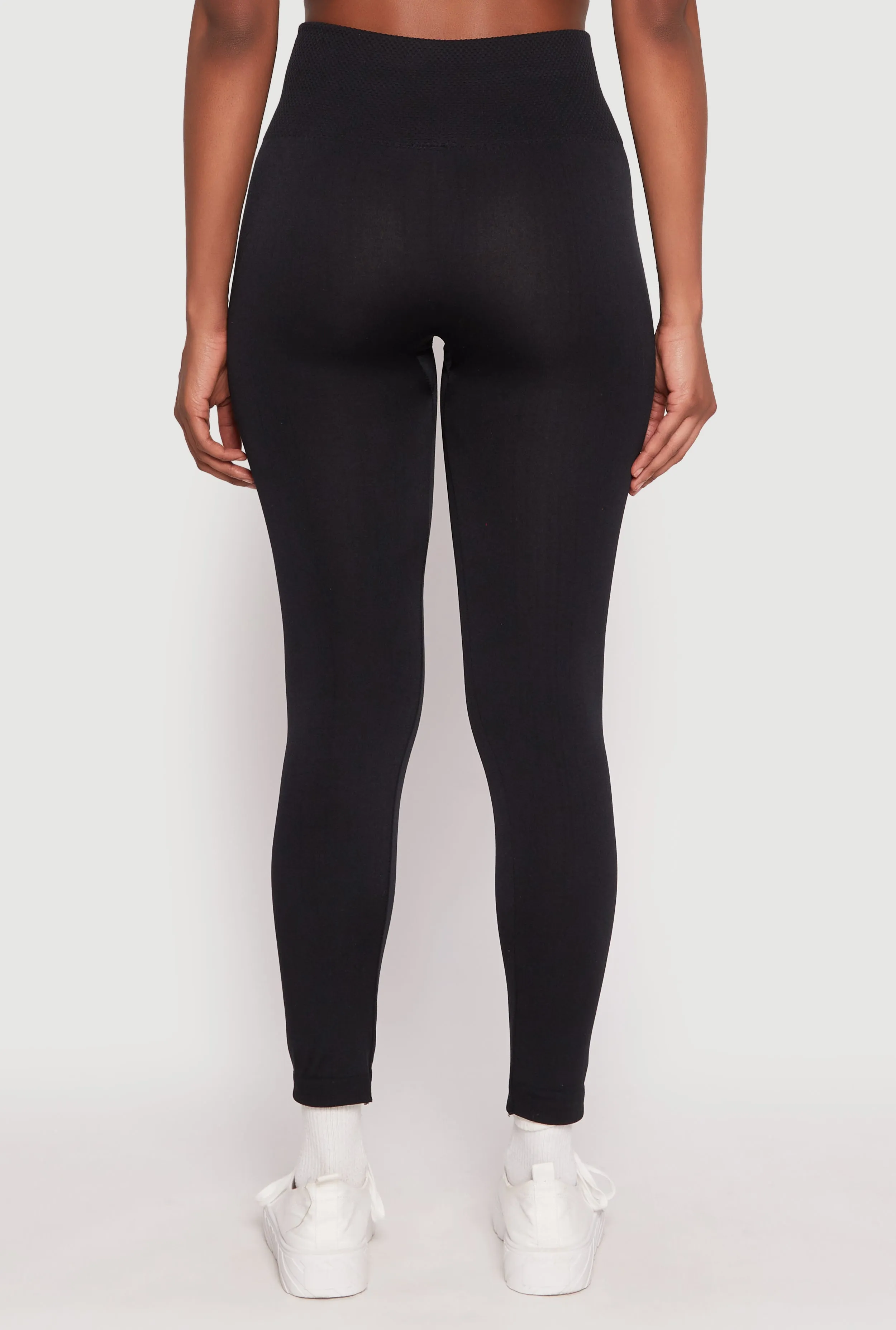 Textured Waistband Fleece Lined Leggings sold by Rainbow product image thumbnail 5