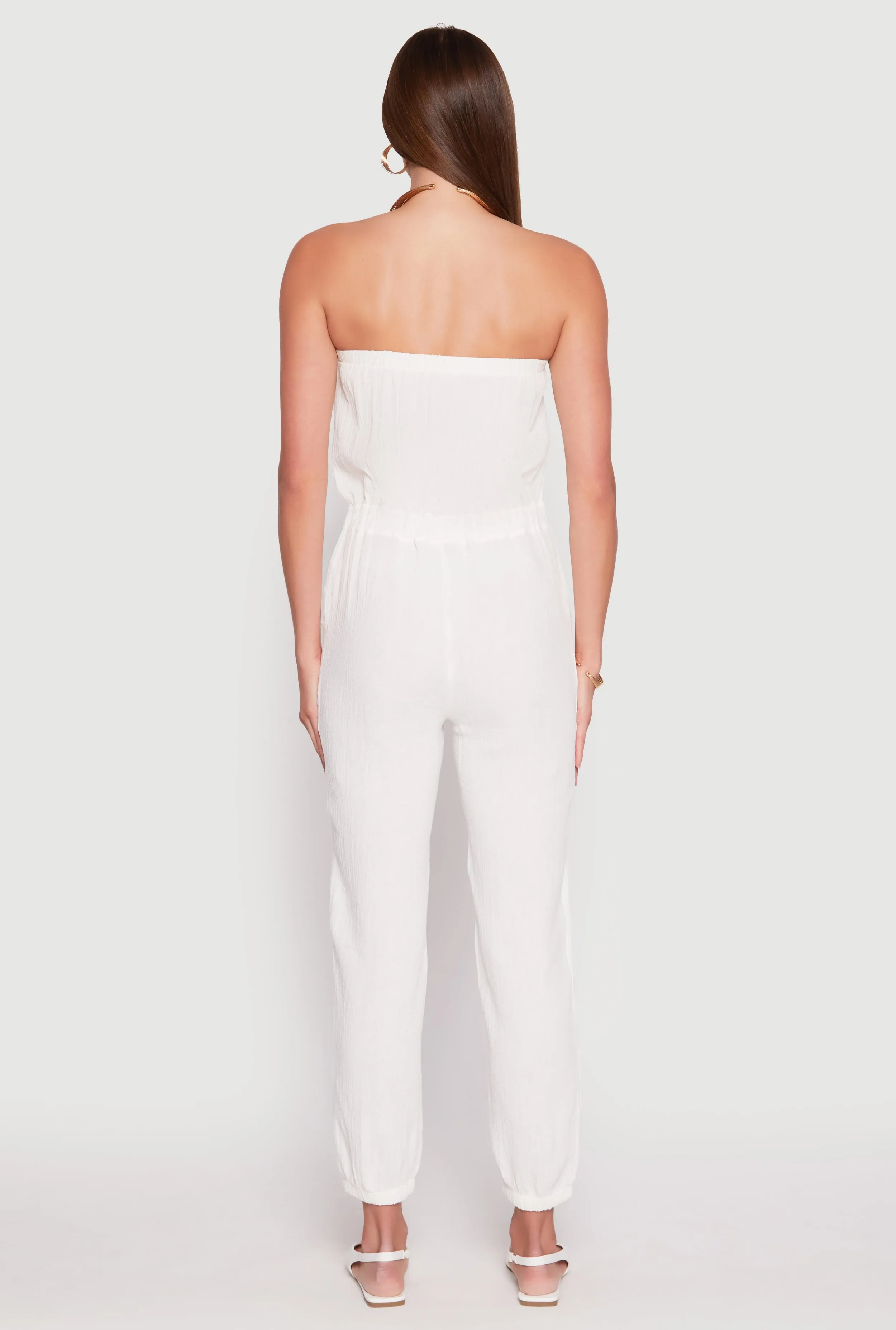 Drawstring Waist Strapless Jumpsuit sold by Rainbow product image thumbnail 3