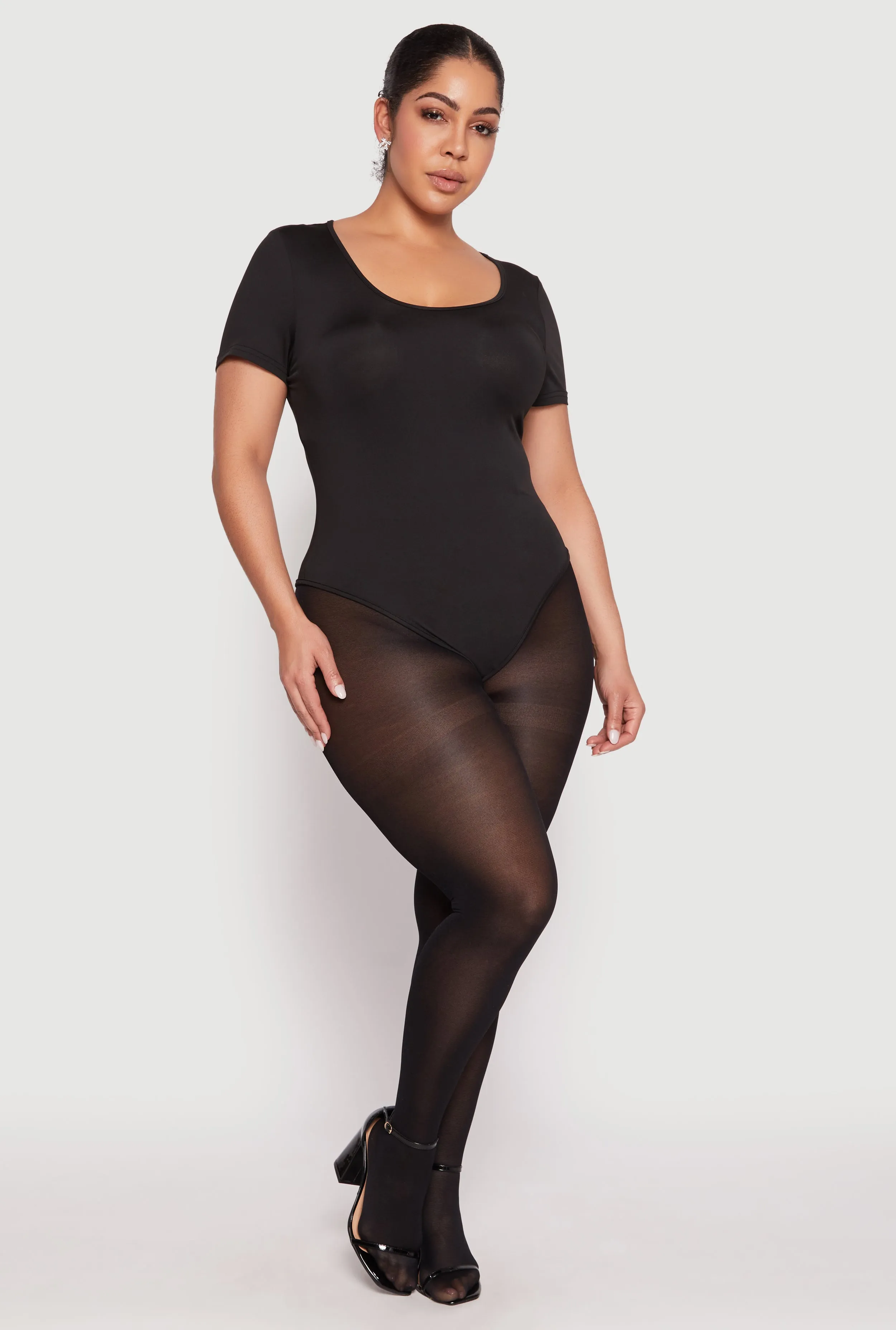 Plus Size Daisy Short Sleeve Bodysuit sold by Rainbow