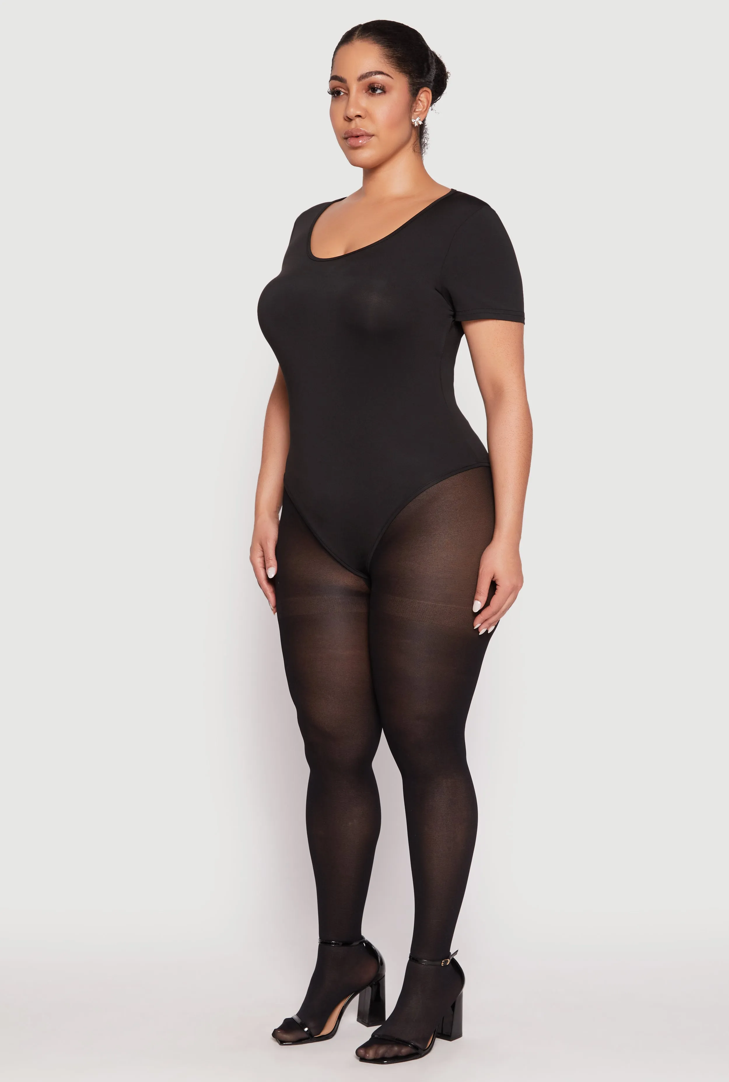 Plus Size Daisy Short Sleeve Bodysuit sold by Rainbow product image thumbnail 3