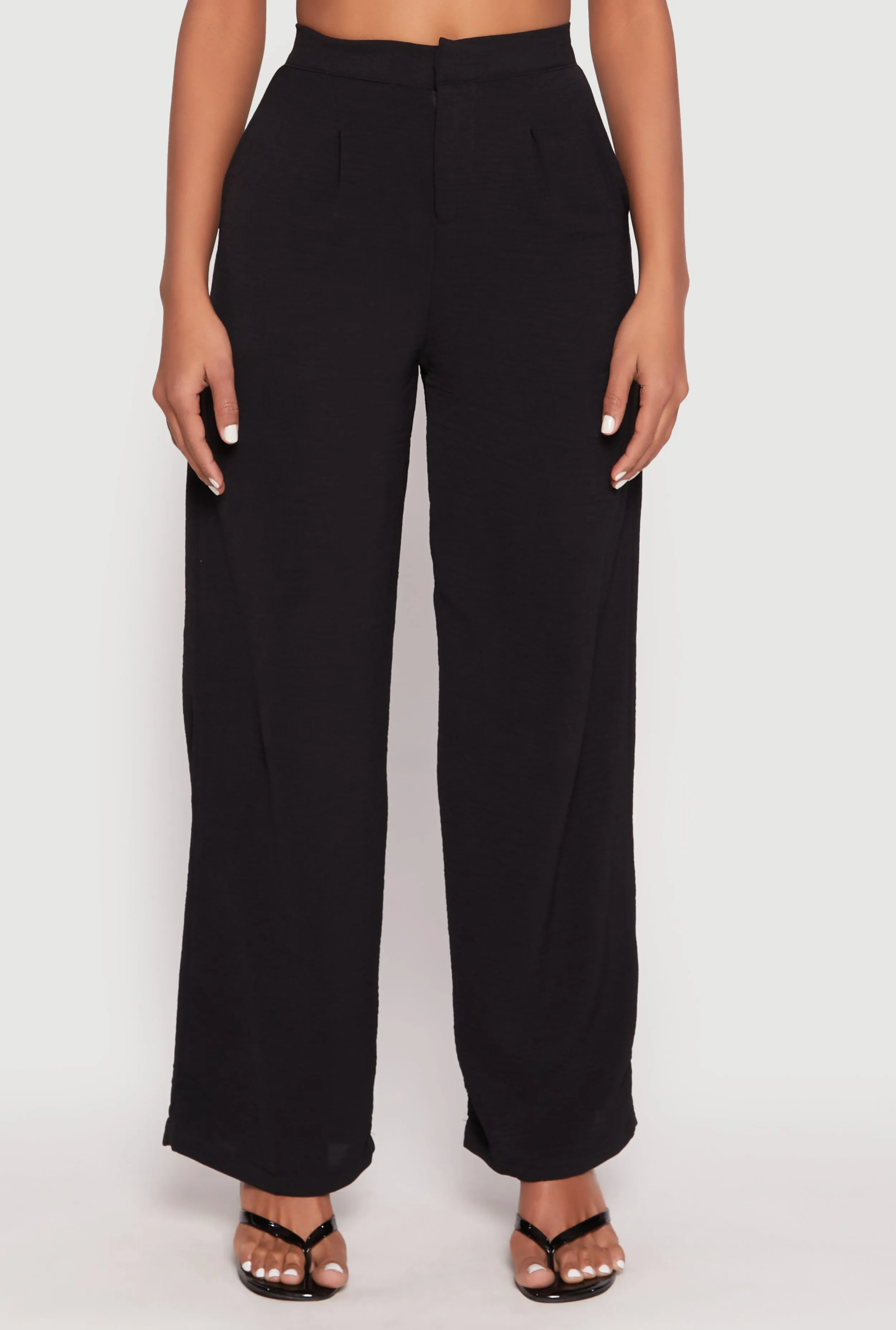 Airy Crepe Knit Wide Leg Dress Pants sold by Rainbow product image thumbnail 3