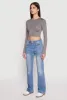 Daisy Long Sleeve High Neck Crop Top sold by Rainbow