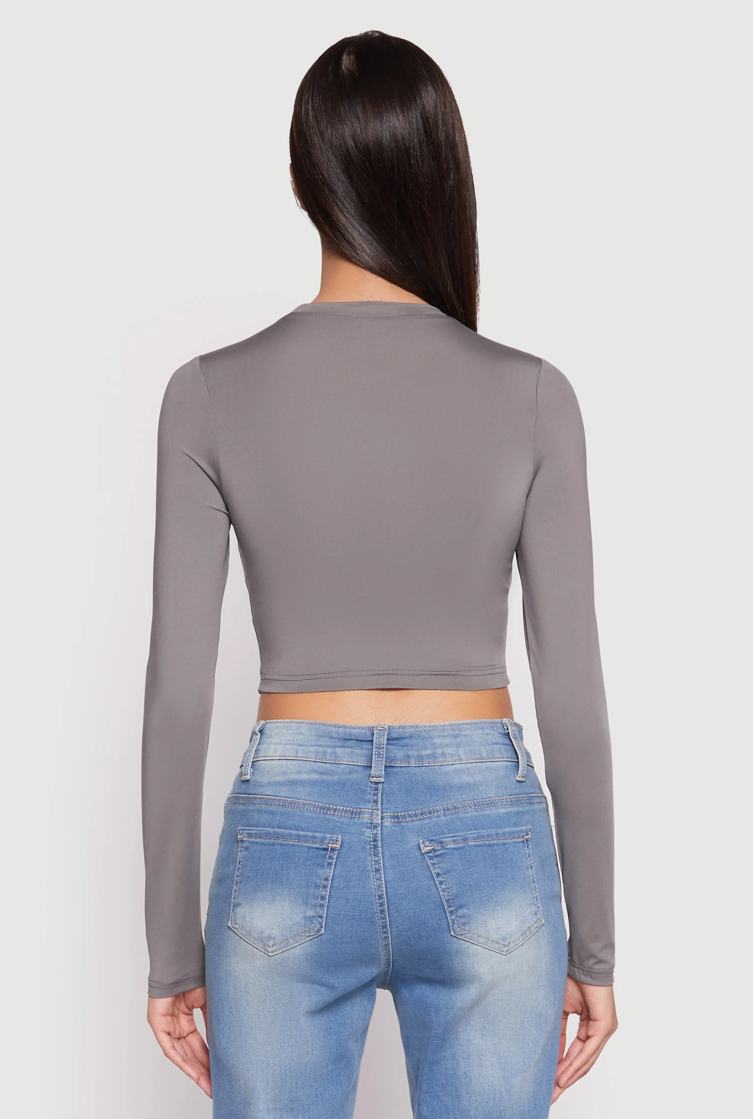 Daisy Long Sleeve High Neck Crop Top sold by Rainbow product image thumbnail 5