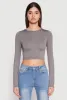 Daisy Long Sleeve High Neck Crop Top sold by Rainbow