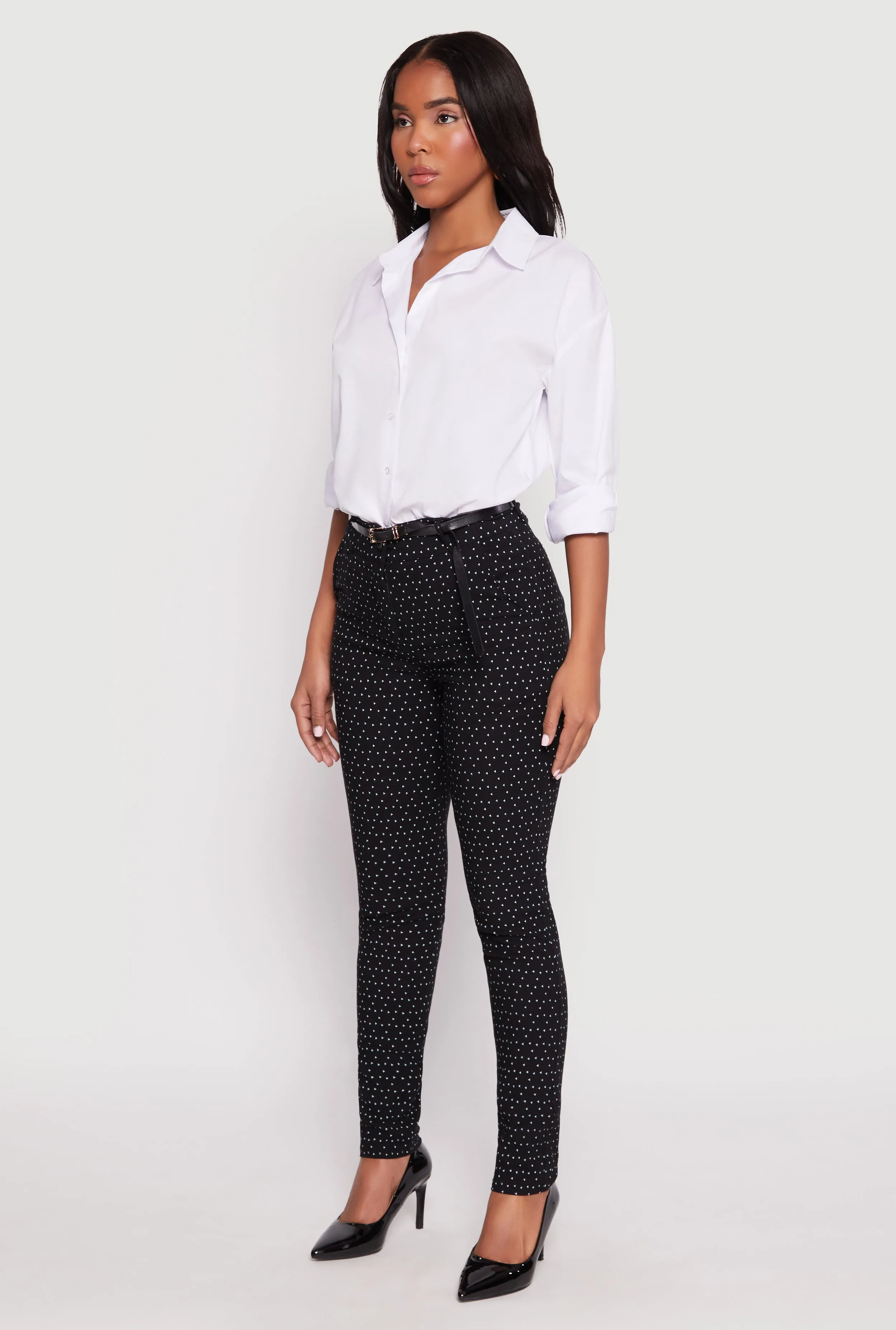 Triangle Dot Print Belted Pants sold by Rainbow product image thumbnail 2