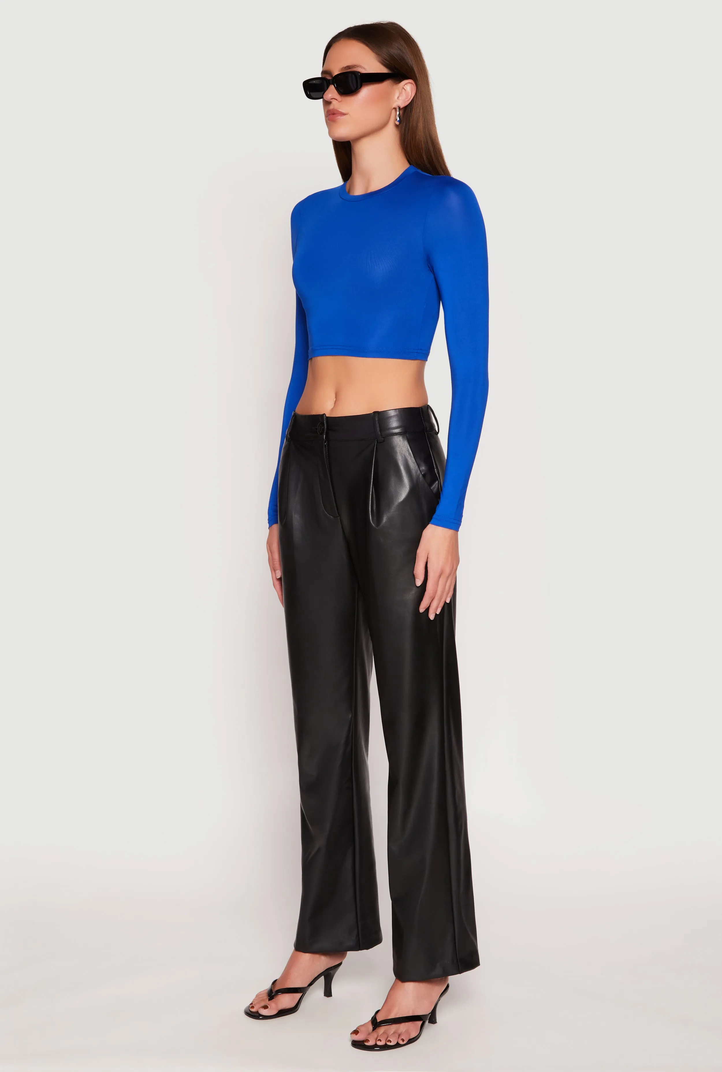 Daisy Long Sleeve High Neck Crop Top sold by Rainbow product image thumbnail 3