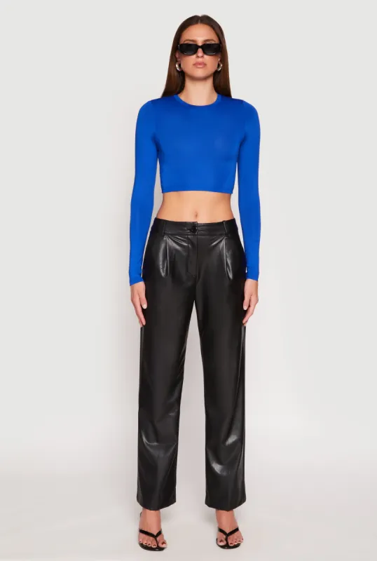 Daisy Long Sleeve High Neck Crop Top sold by Rainbow