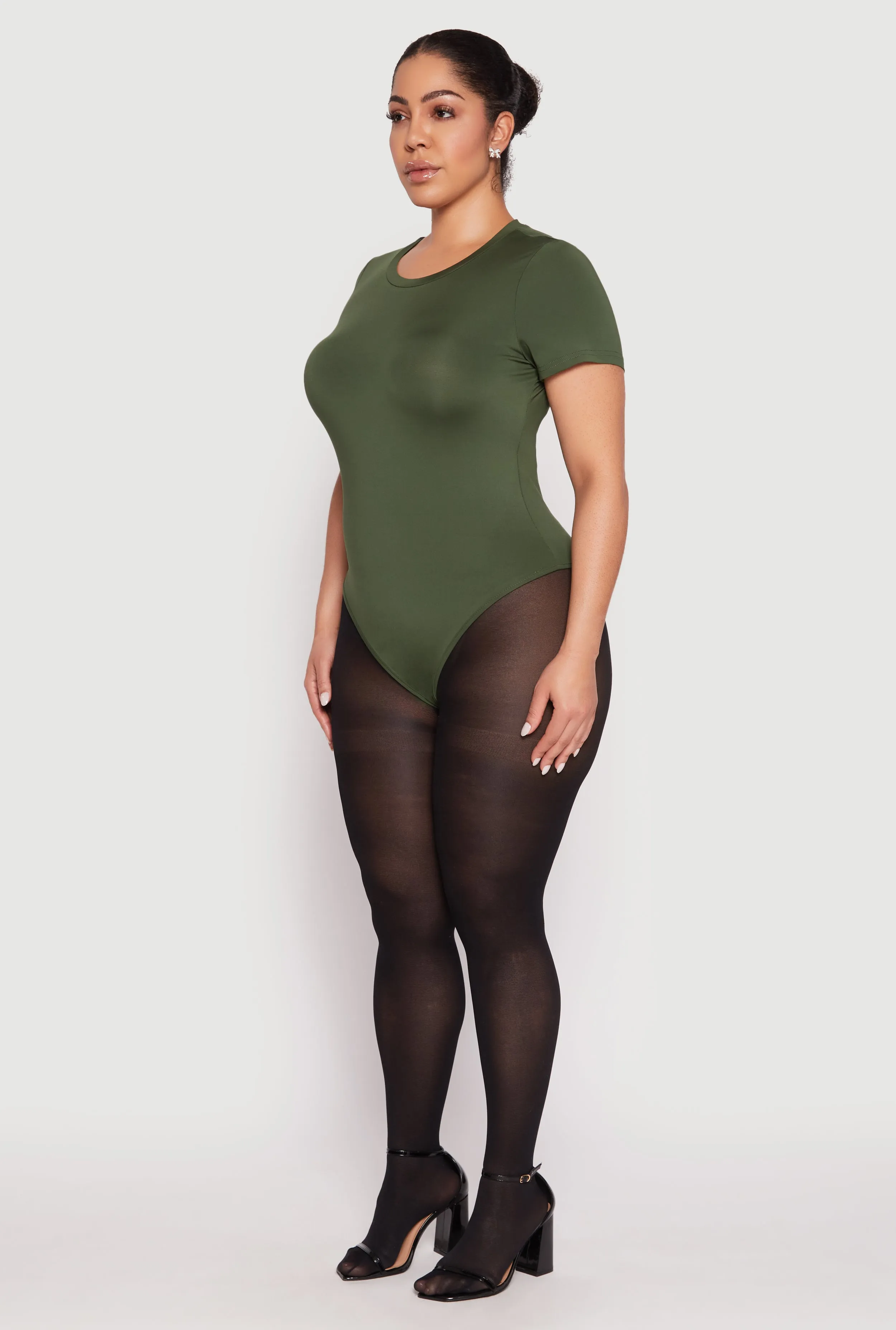 Plus Size Daisy Crew Neck Bodysuit sold by Rainbow product image thumbnail 3
