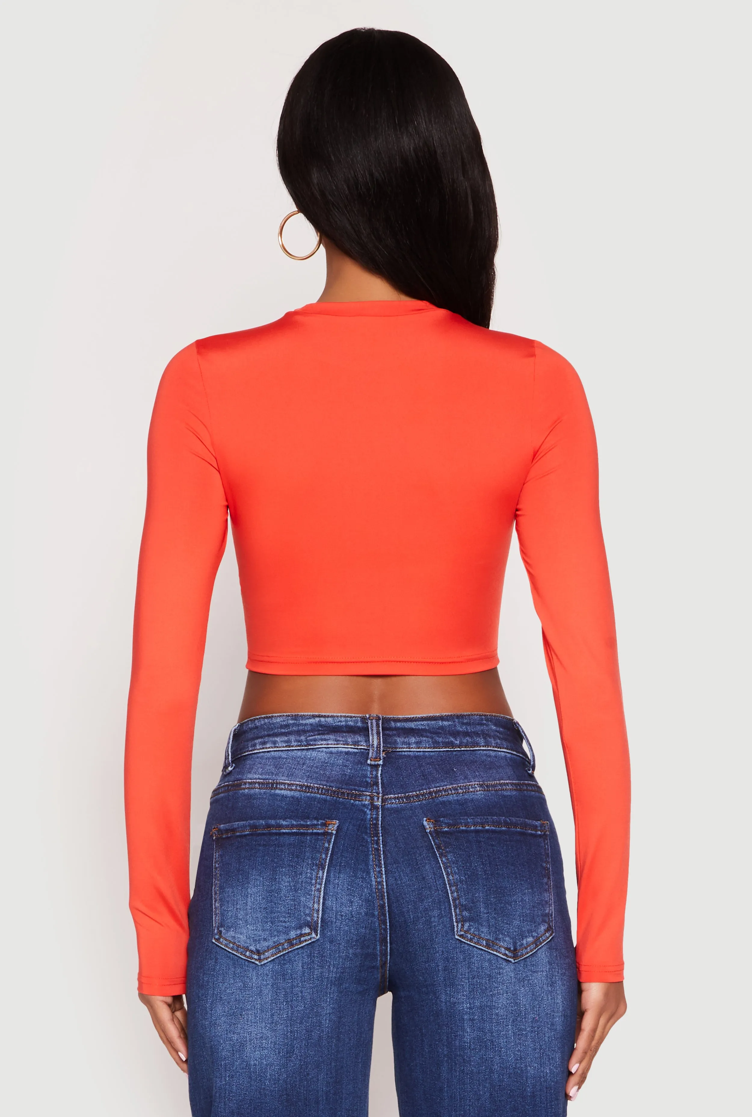 Daisy Long Sleeve High Neck Crop Top sold by Rainbow product image thumbnail 5