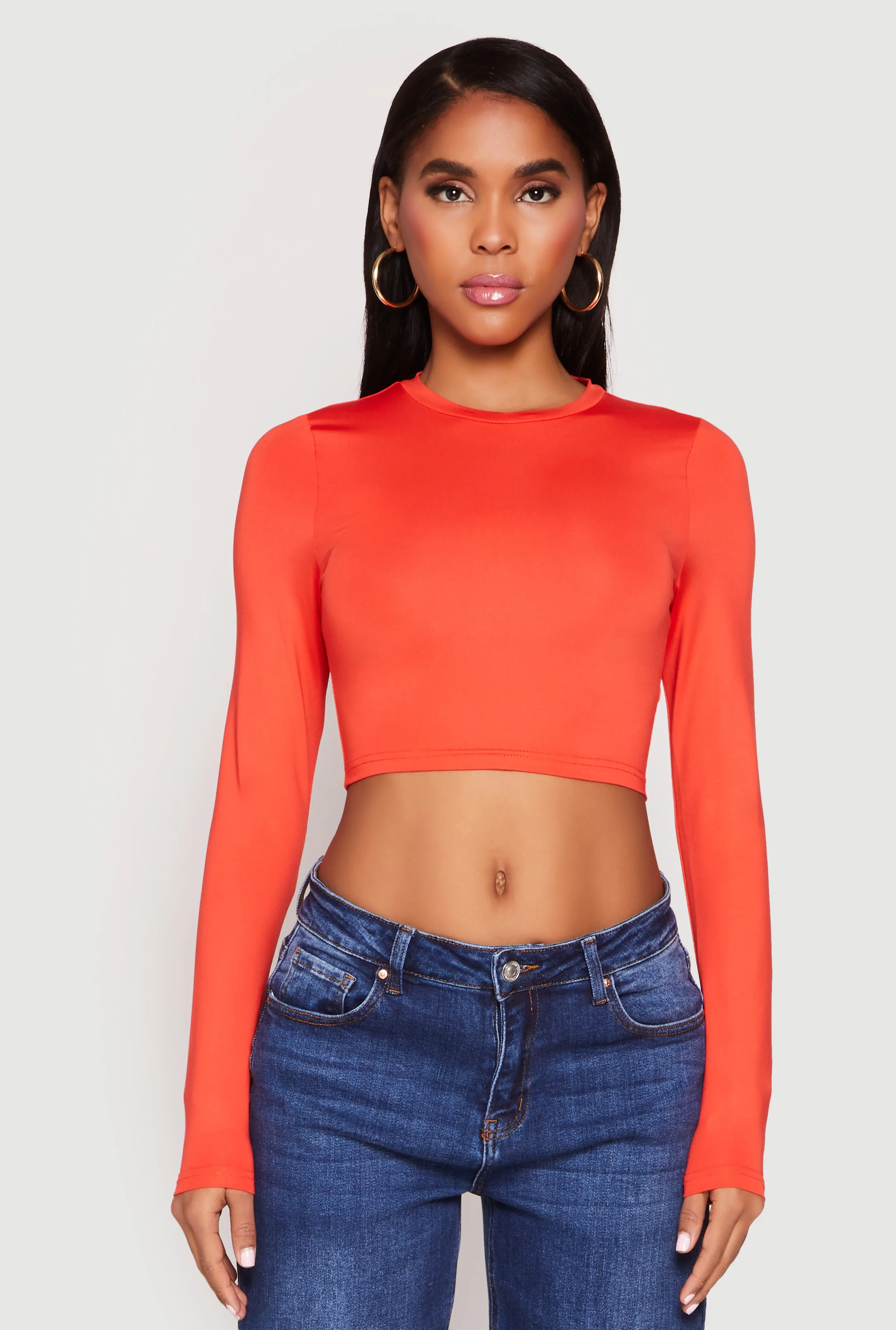 Daisy Long Sleeve High Neck Crop Top sold by Rainbow product image thumbnail 2