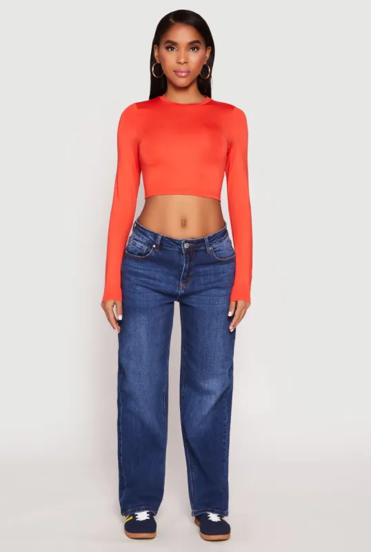 Daisy Long Sleeve High Neck Crop Top sold by Rainbow
