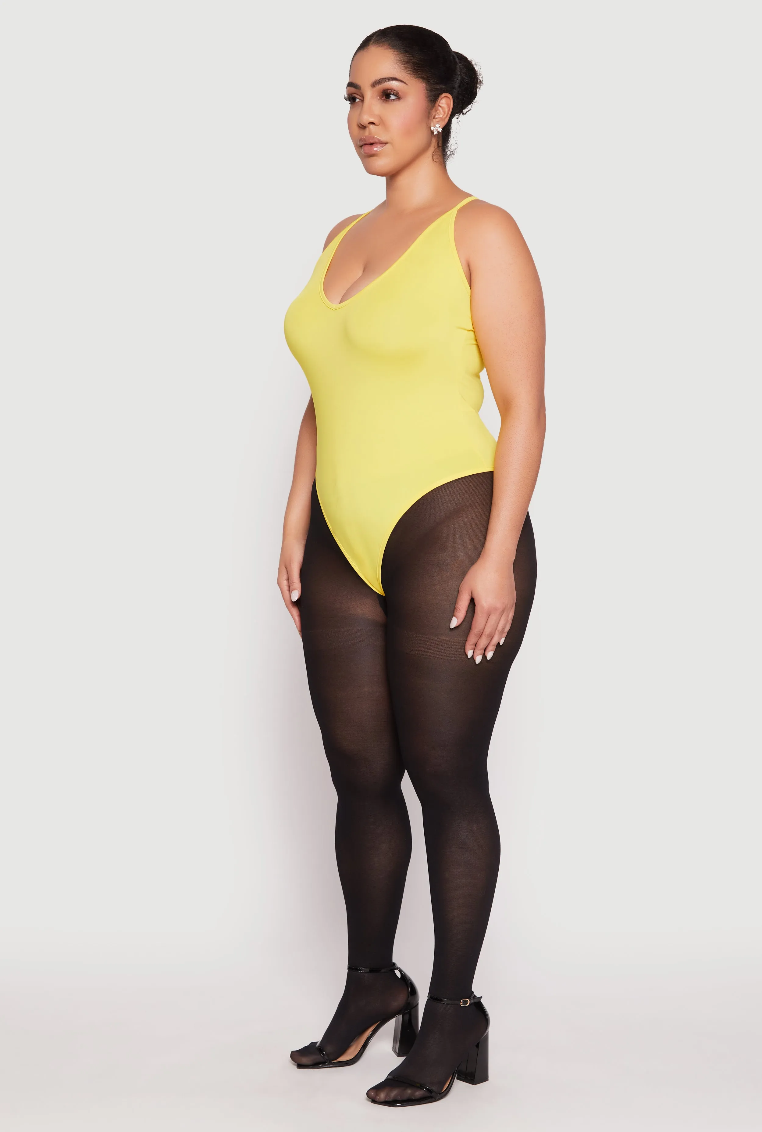Plus Size Daisy Plunge Bodysuit sold by Rainbow product image thumbnail 3