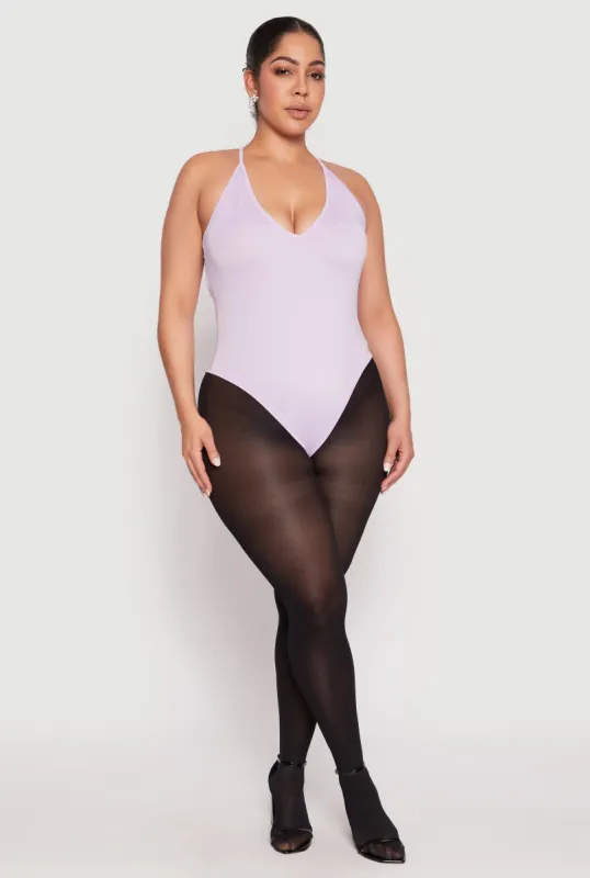 Plus Size Daisy Plunge Bodysuit sold by Rainbow