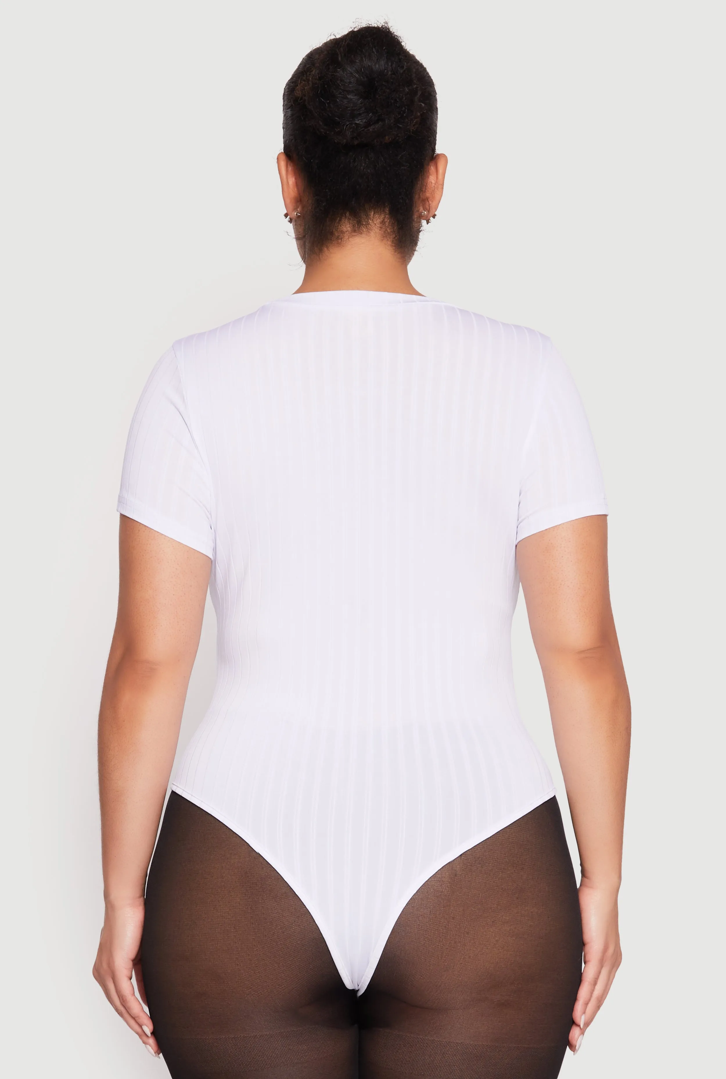 Plus Size Daisy Crew Neck Rib Knit Bodysuit sold by Rainbow product image thumbnail 5