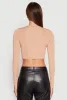 Daisy Long Sleeve High Neck Crop Top sold by Rainbow