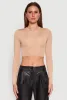 Daisy Long Sleeve High Neck Crop Top sold by Rainbow