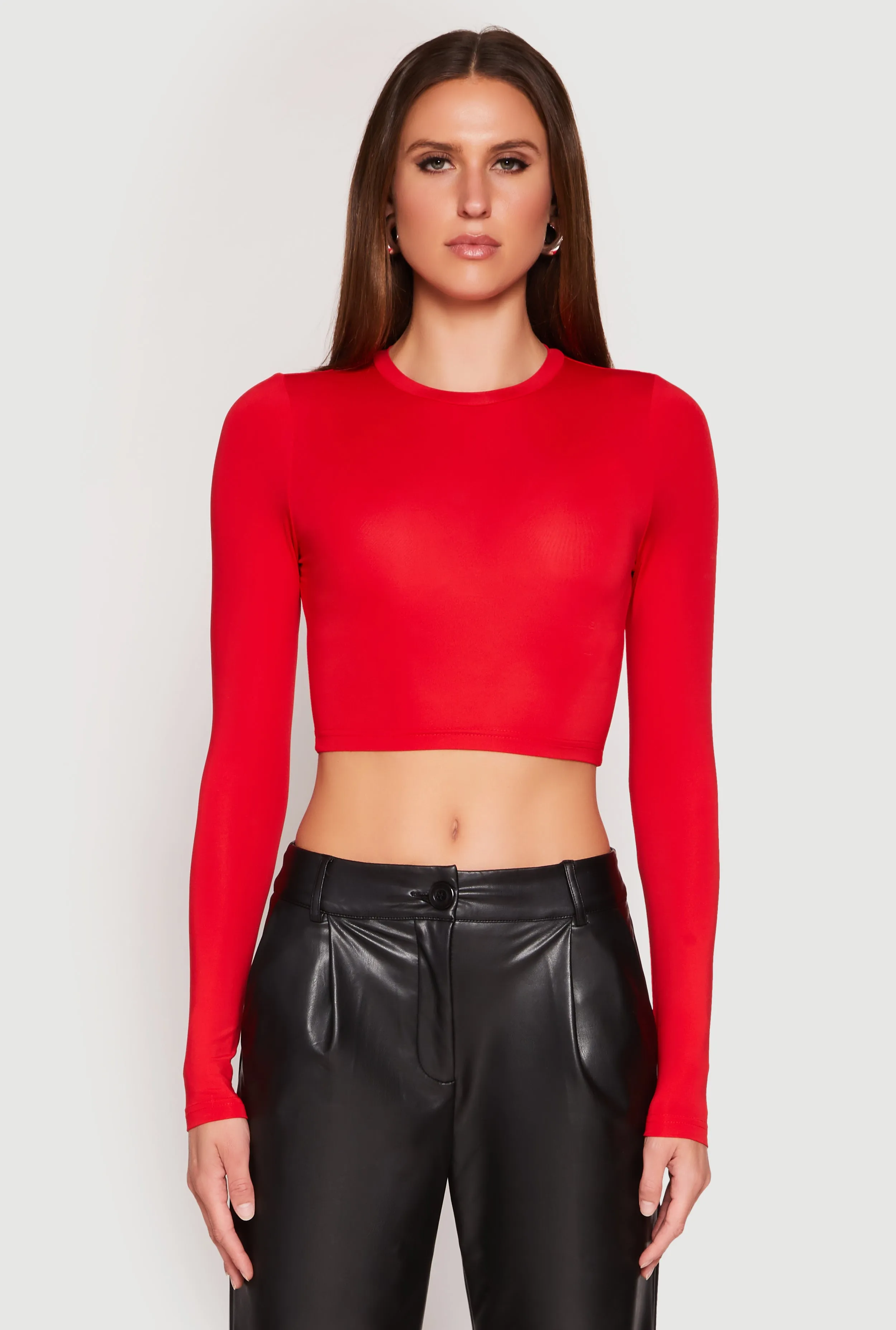 Daisy Long Sleeve High Neck Crop Top sold by Rainbow product image thumbnail 2