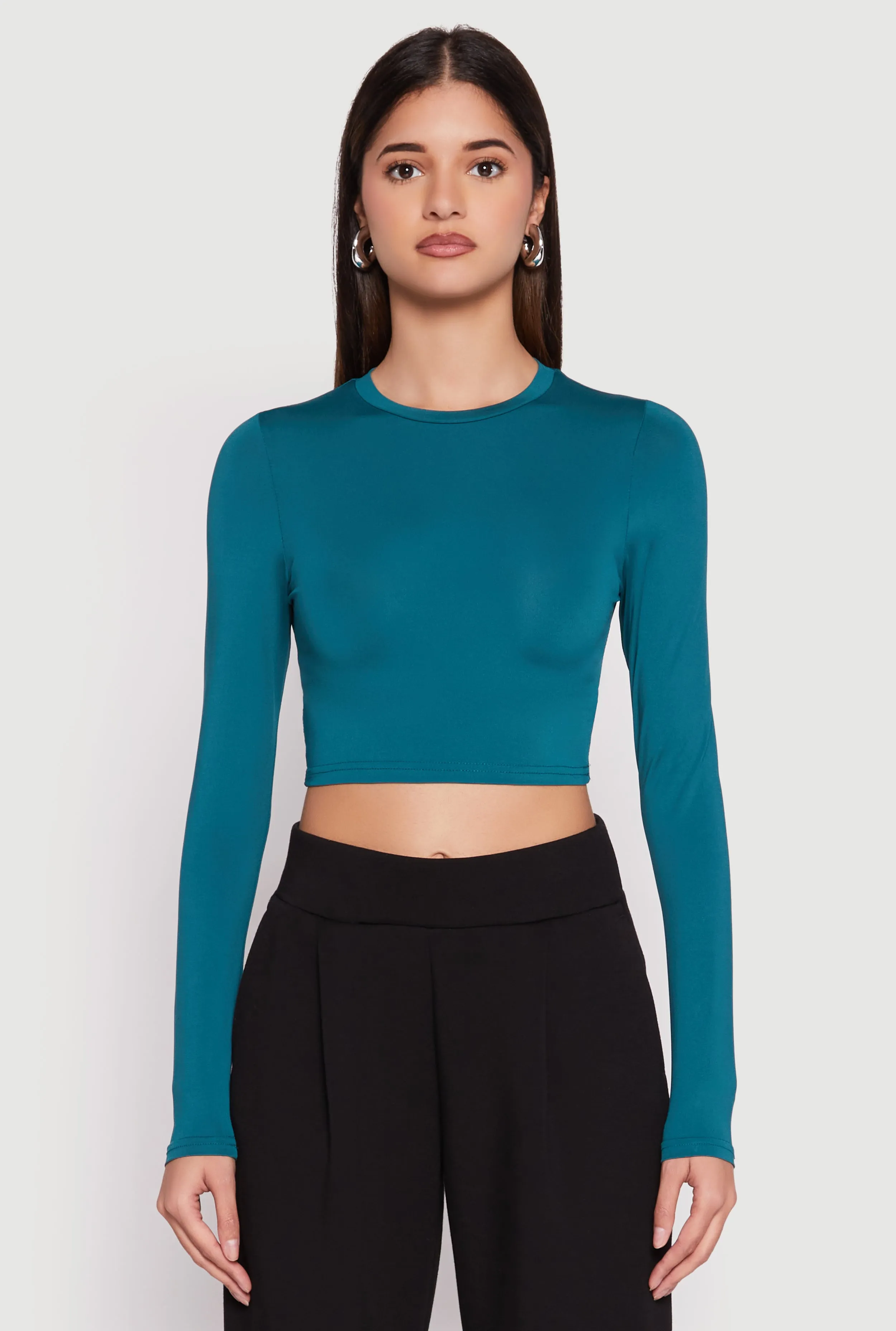 Daisy Long Sleeve High Neck Crop Top sold by Rainbow product image thumbnail 2