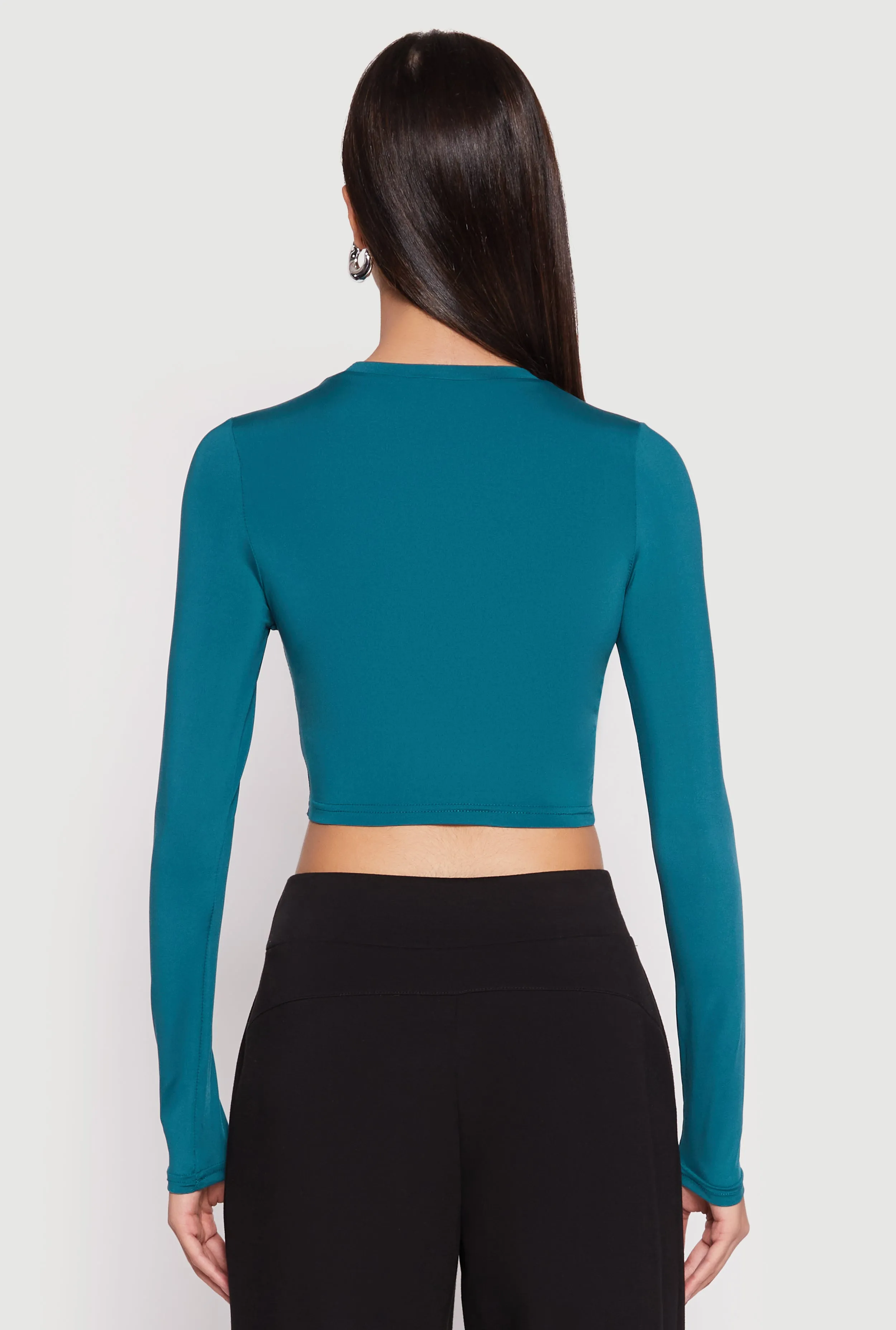 Daisy Long Sleeve High Neck Crop Top sold by Rainbow product image thumbnail 5