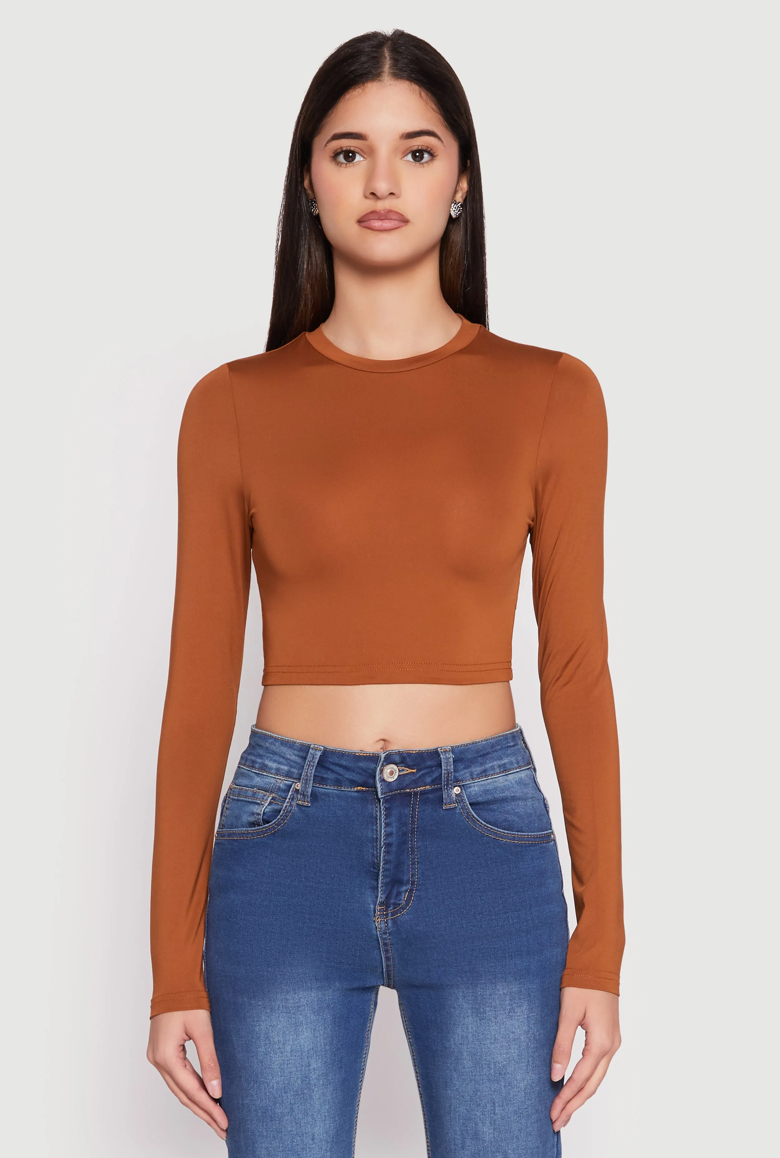 Daisy Long Sleeve High Neck Crop Top sold by Rainbow product image thumbnail 2