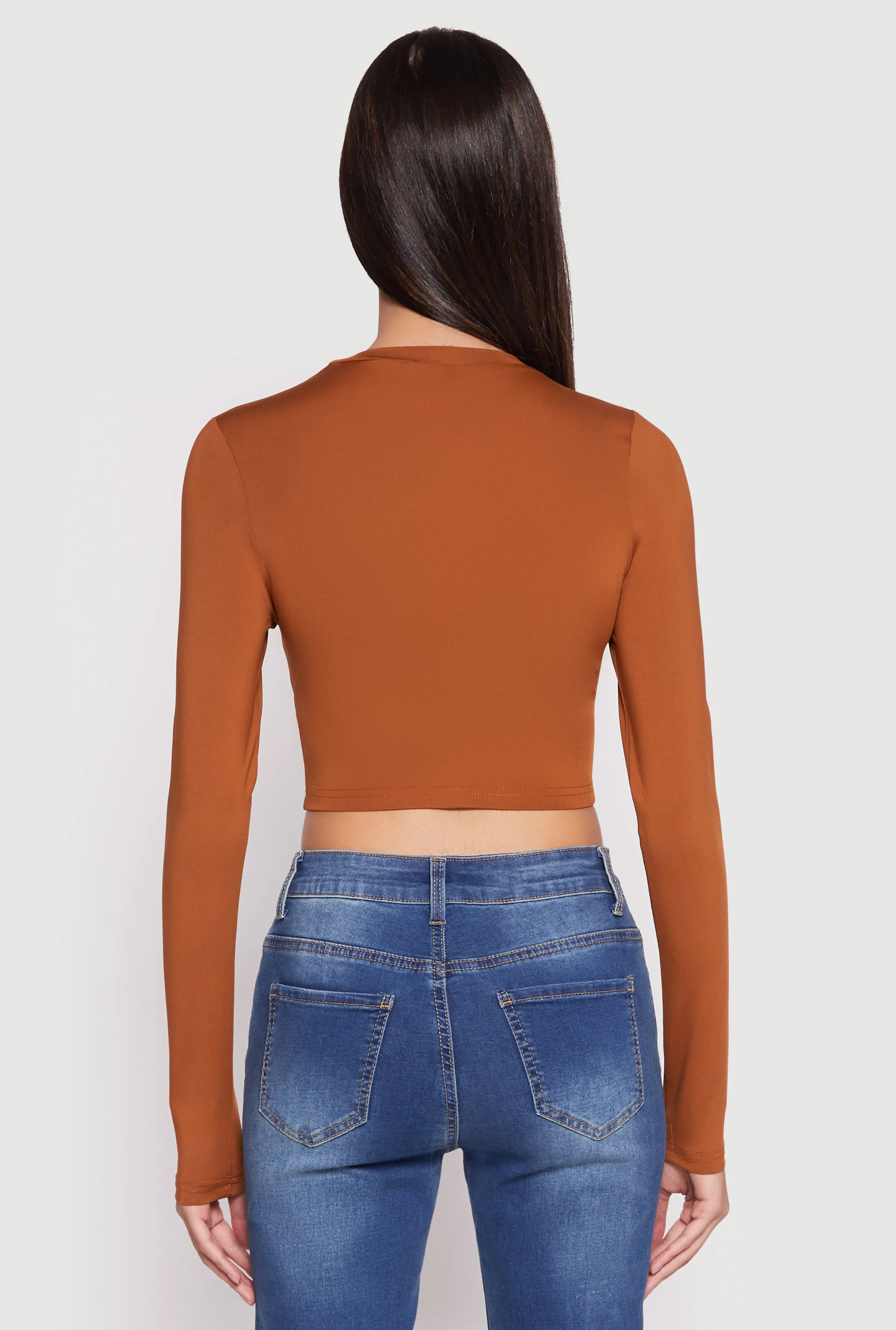 Daisy Long Sleeve High Neck Crop Top sold by Rainbow product image thumbnail 5