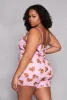 Plus Size Teddy Bear Print Pajama Cami and Shorts sold by Rainbow