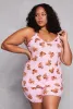 Plus Size Teddy Bear Print Pajama Cami and Shorts sold by Rainbow
