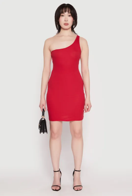 One Shoulder Mini Bodycon Dress sold by Rainbow
