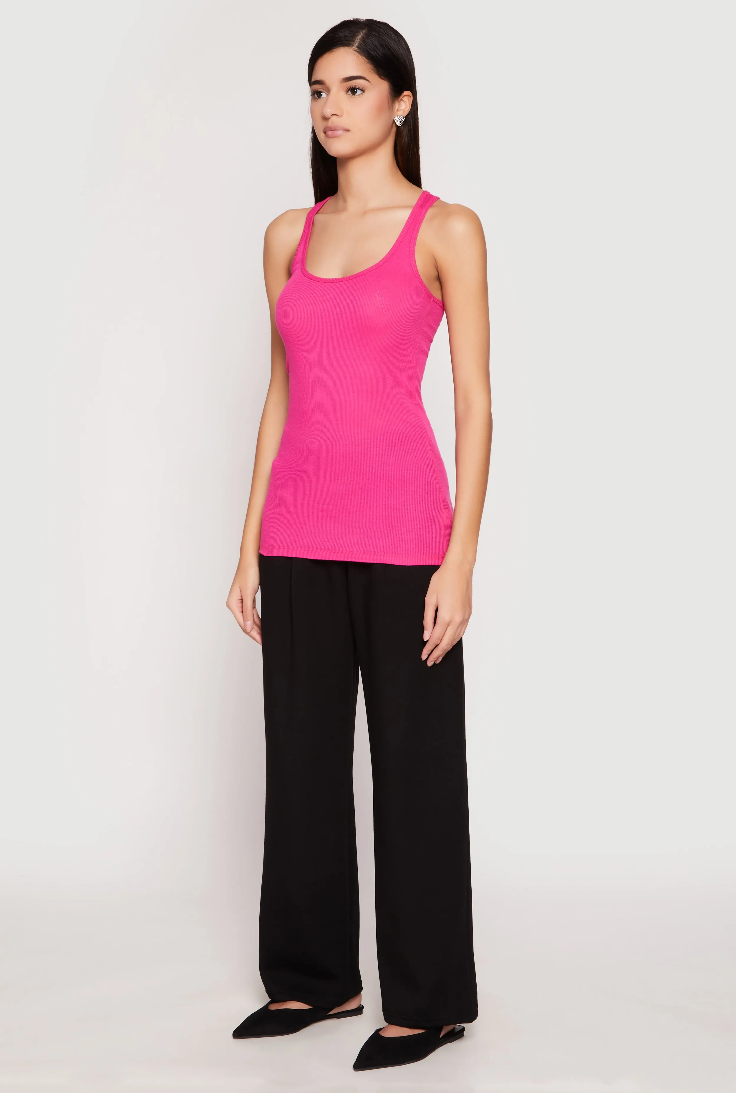 Ribbed Knit Racerback Tank Top sold by Rainbow product image thumbnail 3