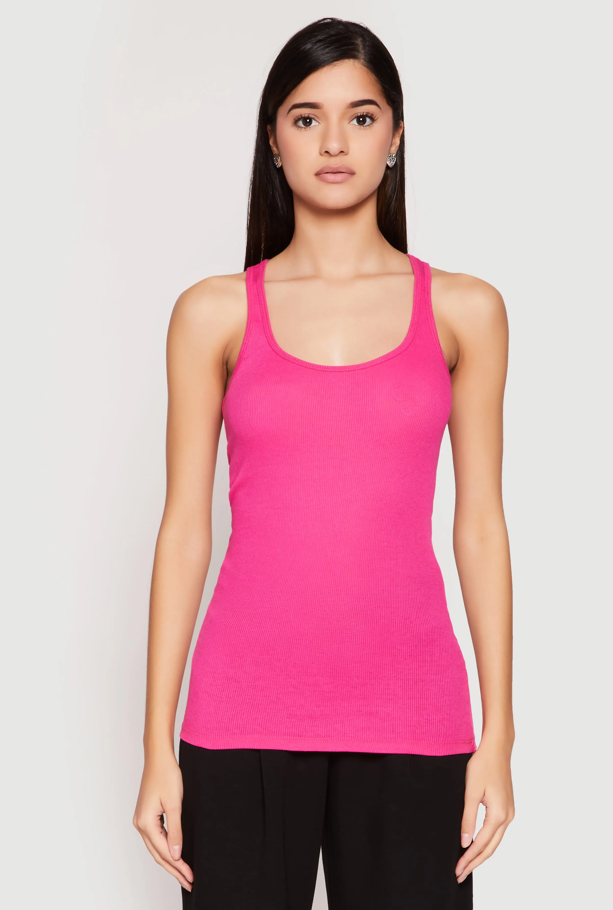 Ribbed Knit Racerback Tank Top sold by Rainbow product image thumbnail 2