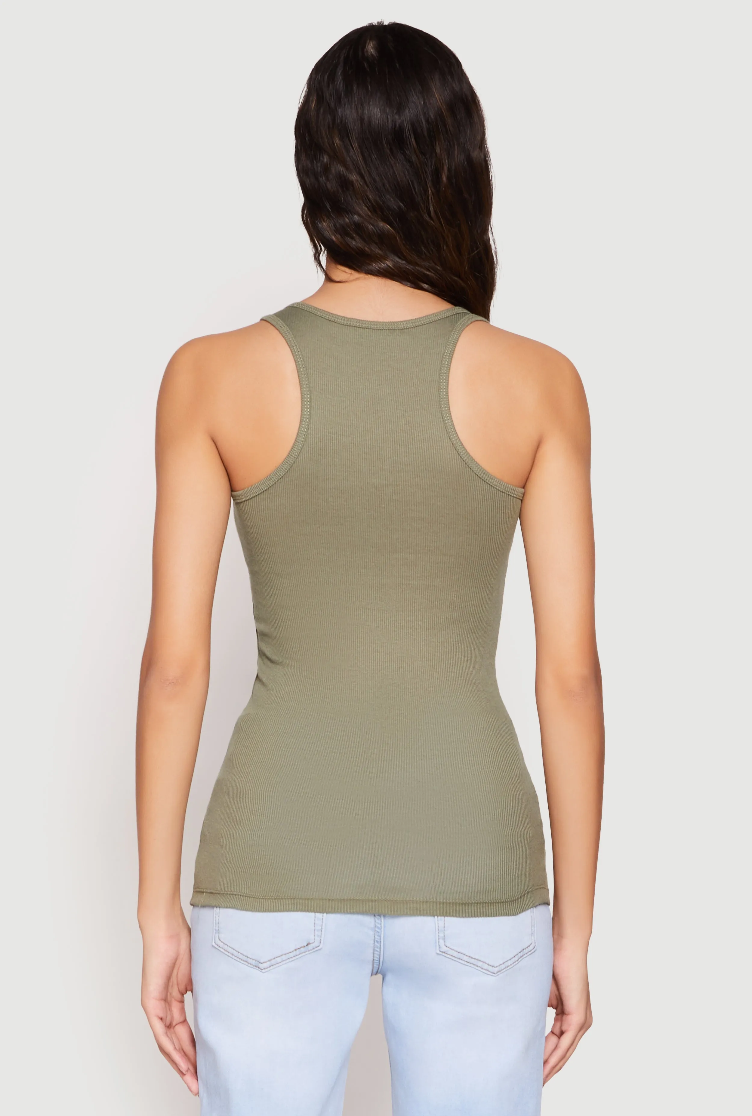 Ribbed Knit Racerback Tank Top sold by Rainbow product image thumbnail 5