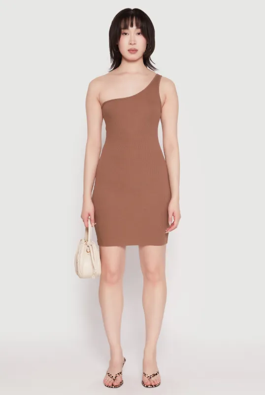 One Shoulder Mini Bodycon Dress sold by Rainbow