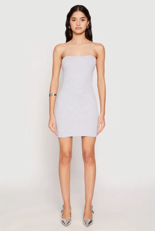 Ribbed Knit Cami Bodycon Dress sold by Rainbow