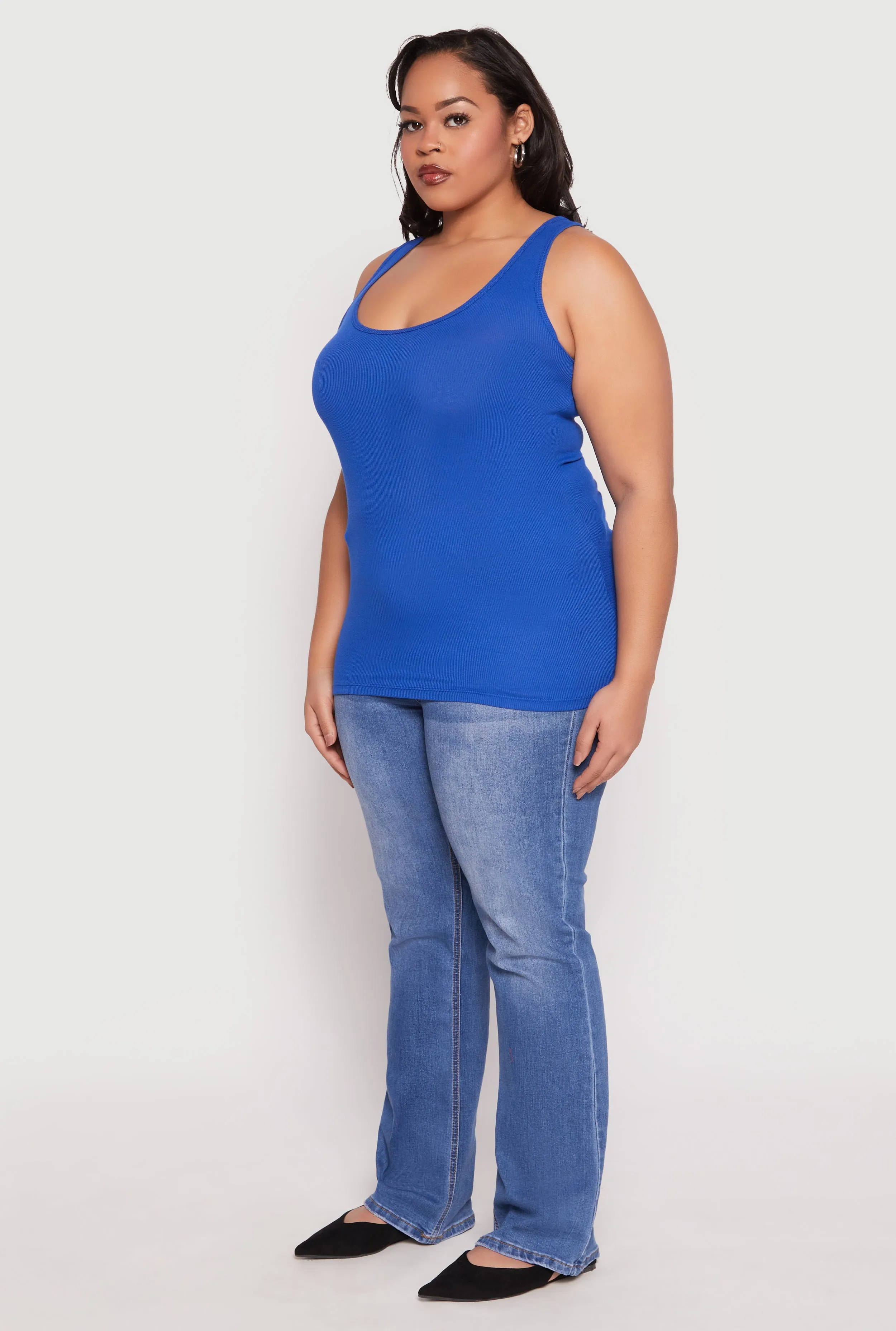 Plus Size Rib Knit Tank Top sold by Rainbow product image thumbnail 3