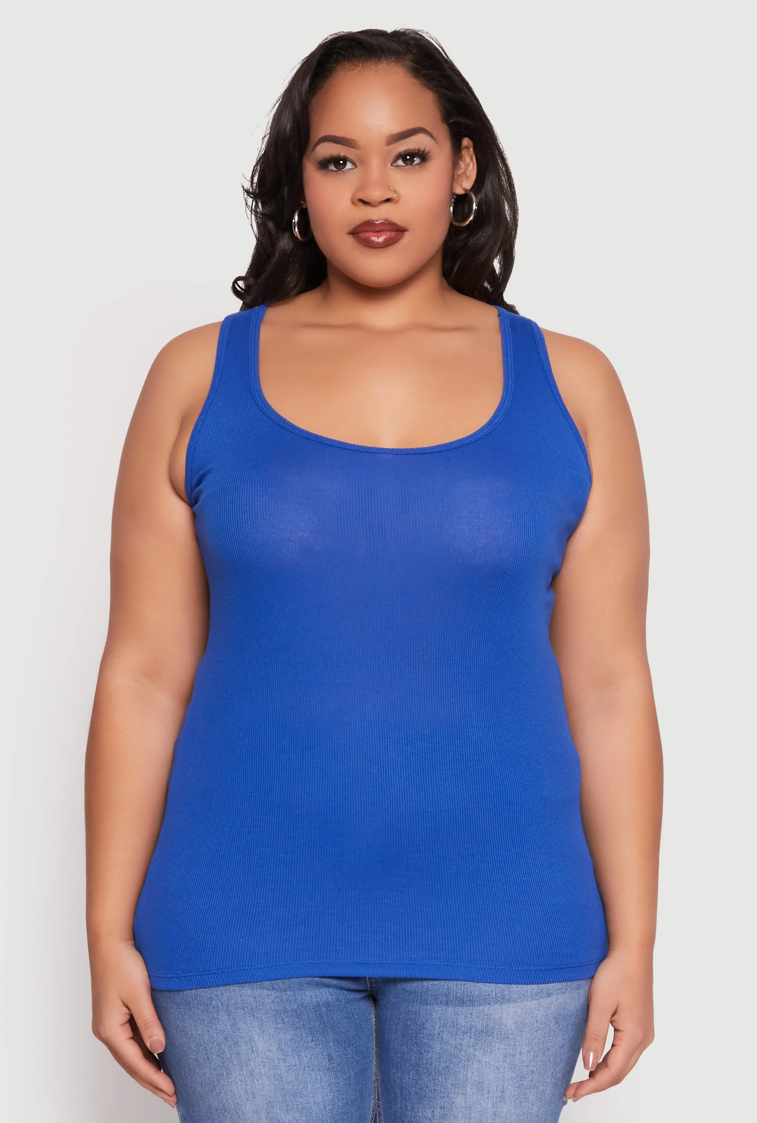 Plus Size Rib Knit Tank Top sold by Rainbow product image thumbnail 2
