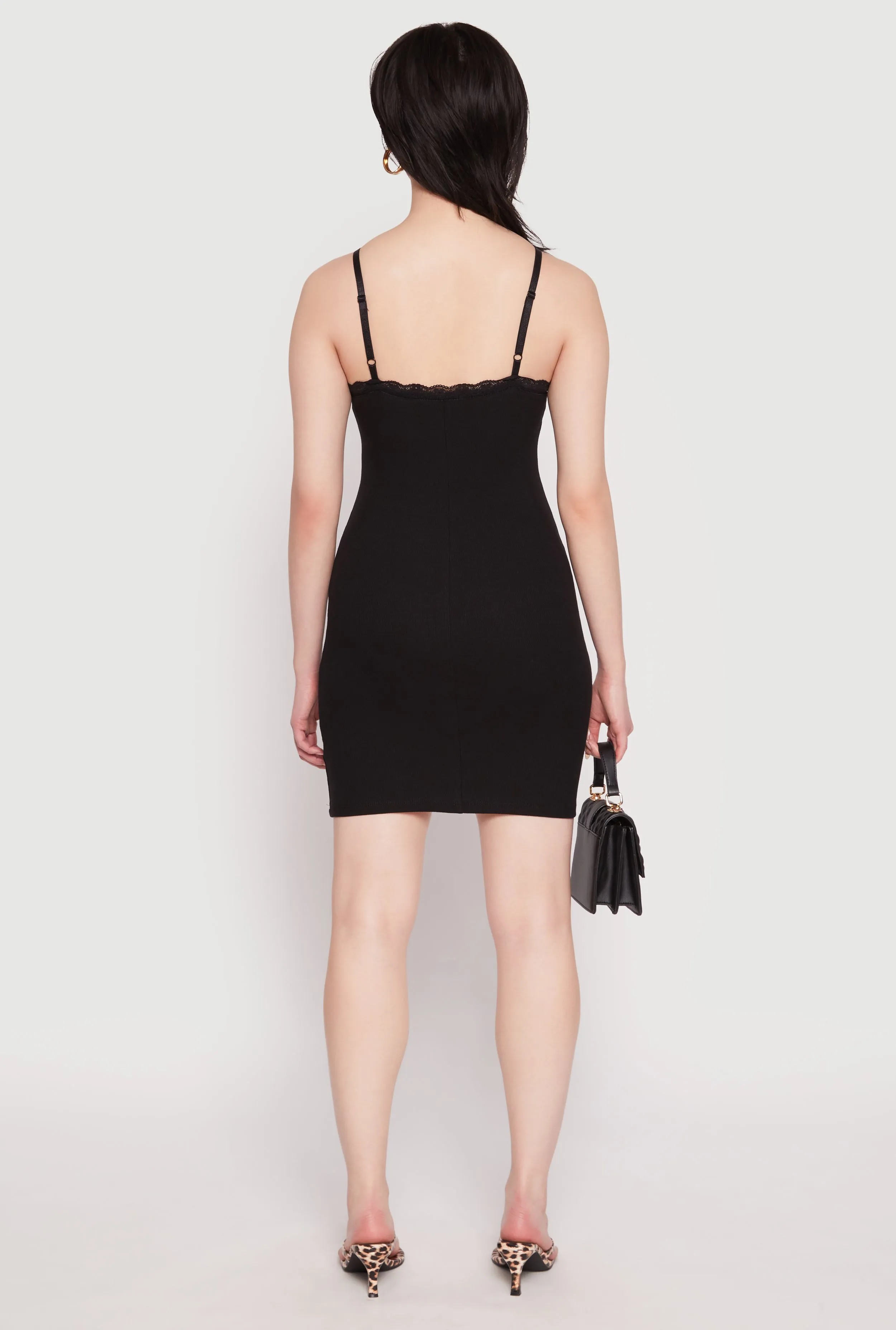 Lace Trim Cami Mini Dress sold by Rainbow product image thumbnail 3