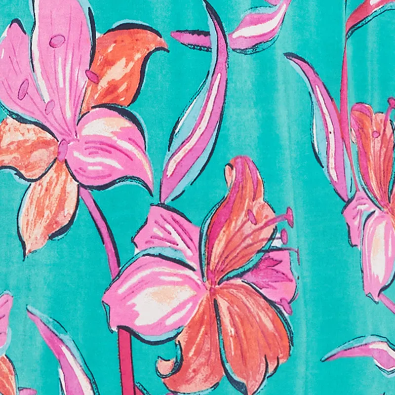 Plus Size Floral Print Flutter Sleeve Midi Dress sold by Rainbow product image thumbnail 4