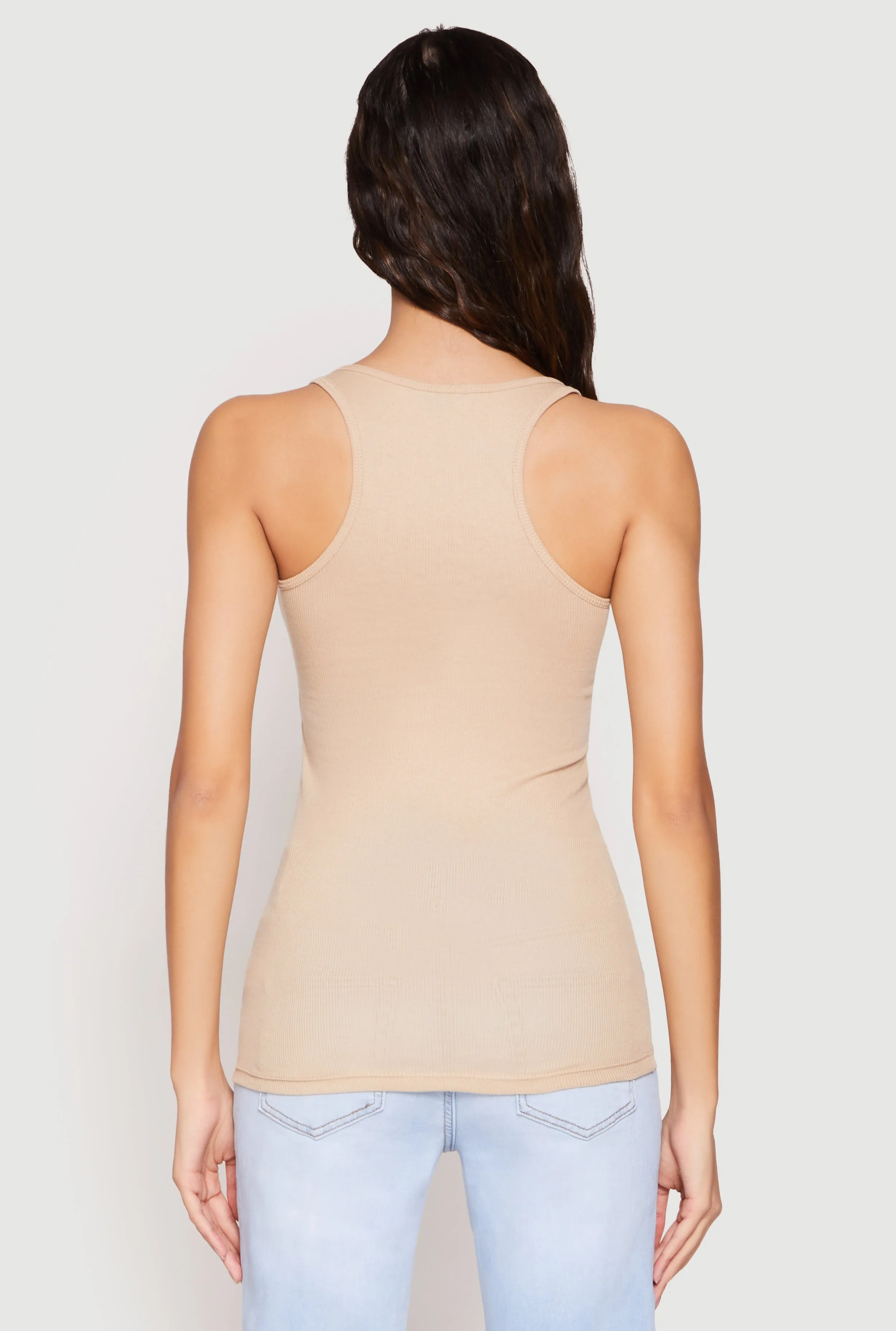 Ribbed Knit Racerback Tank Top sold by Rainbow product image thumbnail 5