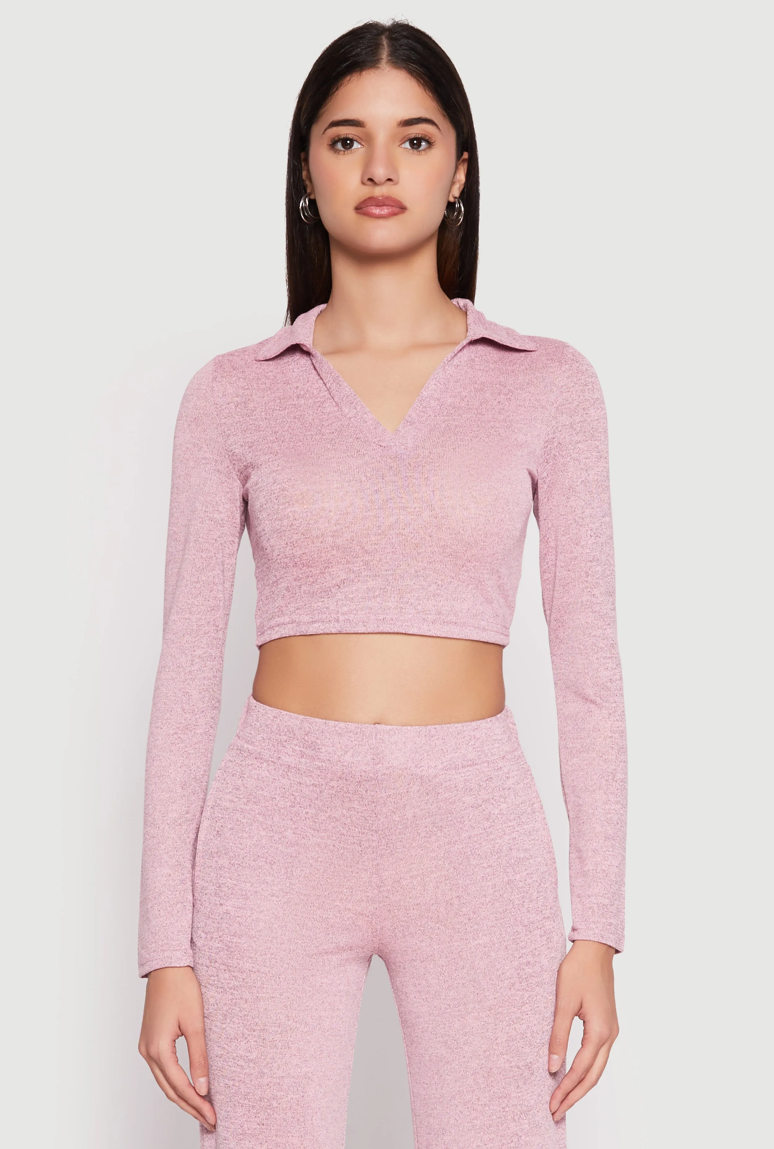 Daisy Long Sleeve Cropped Polo Shirt sold by Rainbow