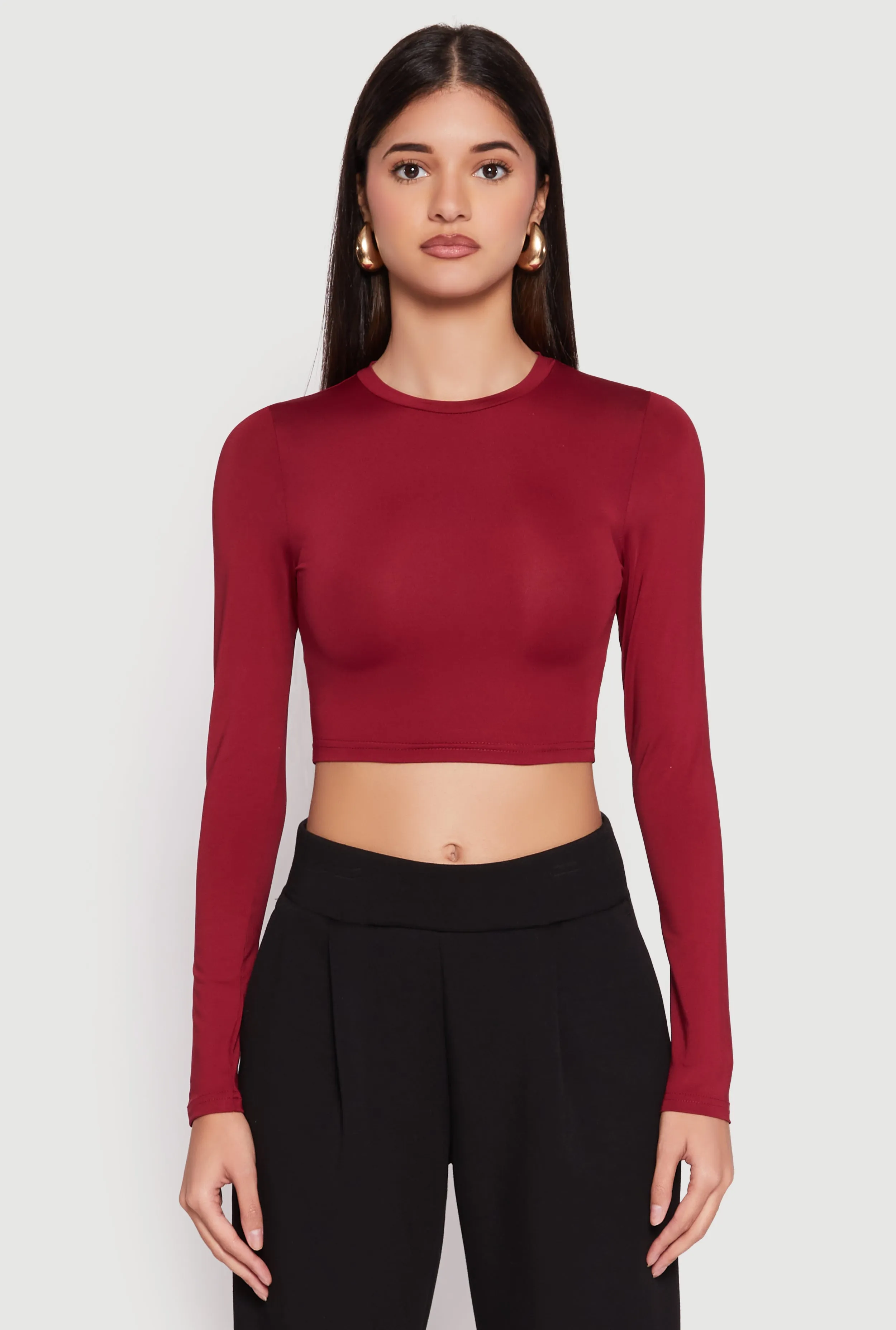 Daisy Long Sleeve High Neck Crop Top sold by Rainbow product image thumbnail 2