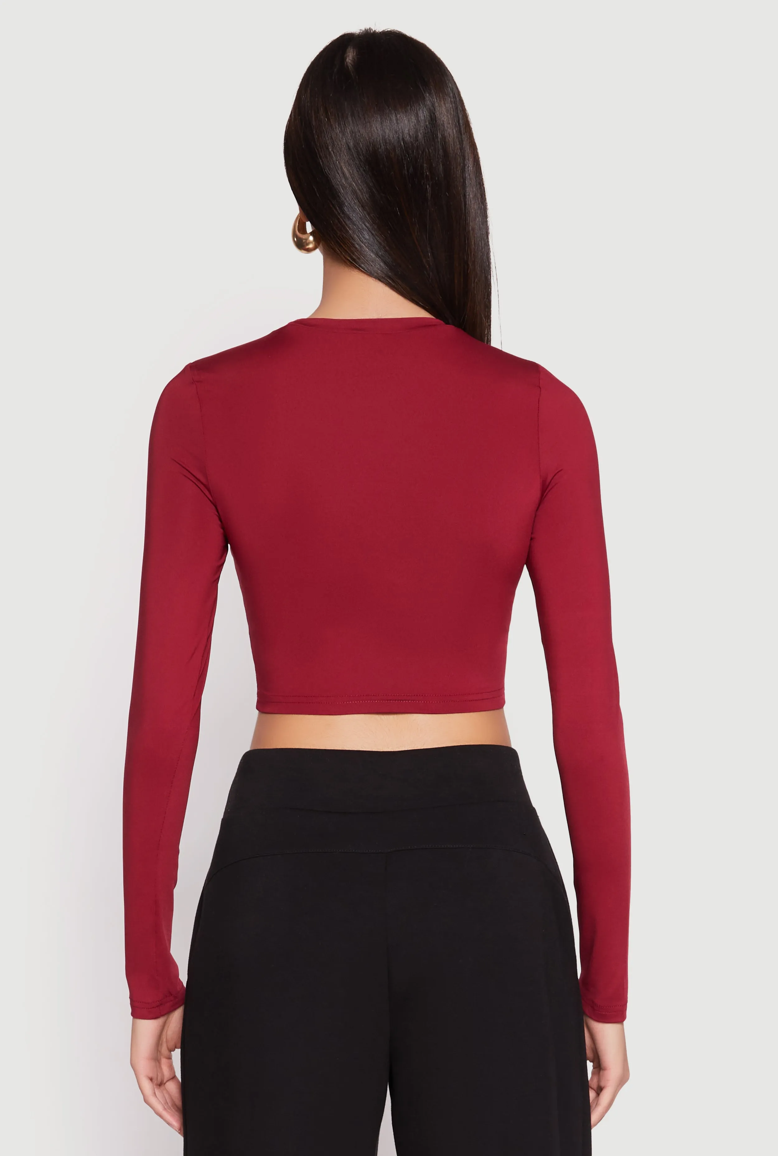 Daisy Long Sleeve High Neck Crop Top sold by Rainbow product image thumbnail 5